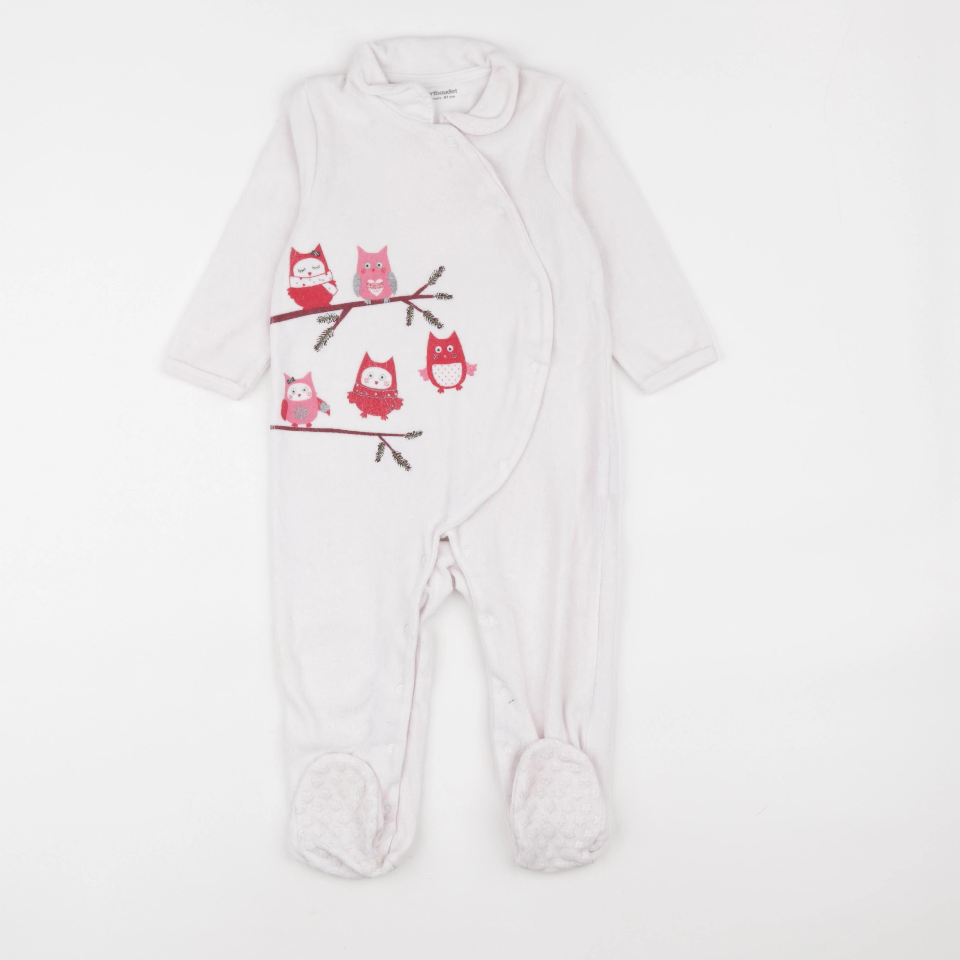 Vertbaudet - pyjama velours rose - 18 mois
