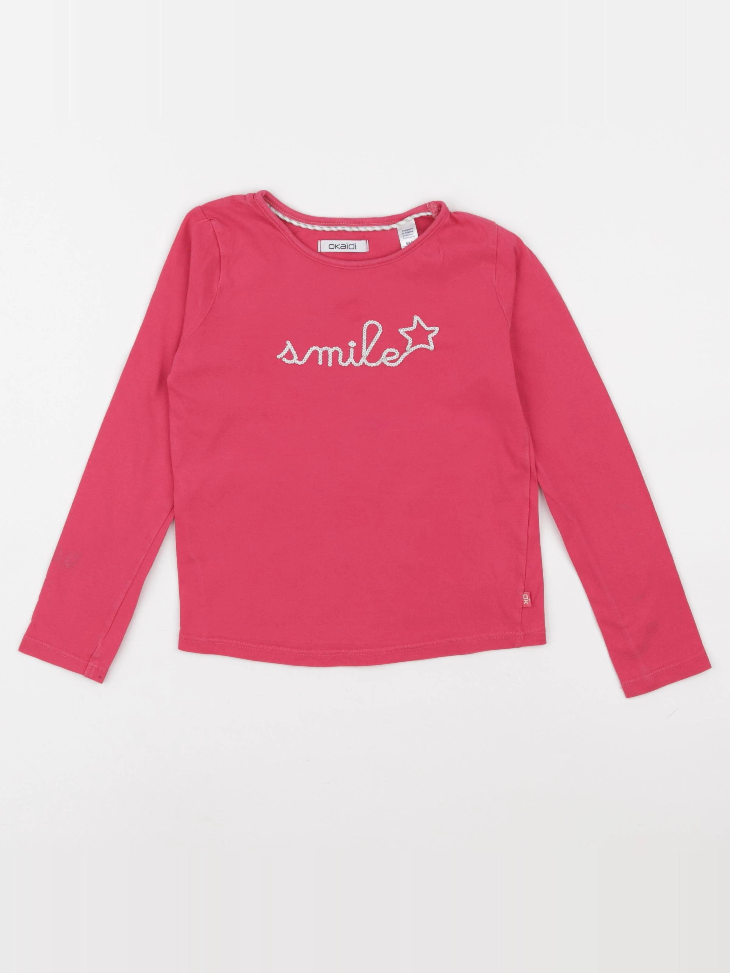 Okaidi - tee-shirt rose - 5 ans