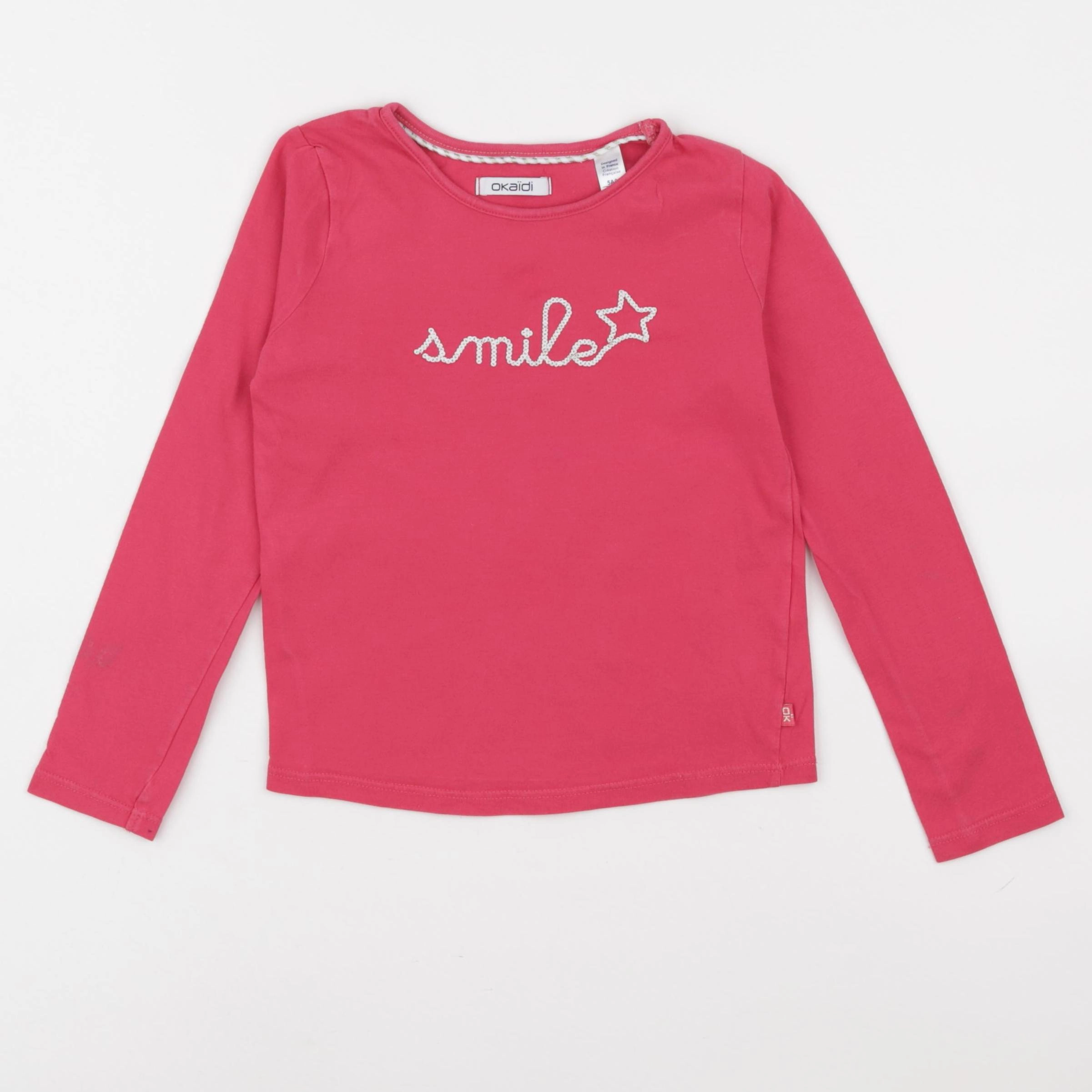 Okaidi - tee-shirt rose - 5 ans