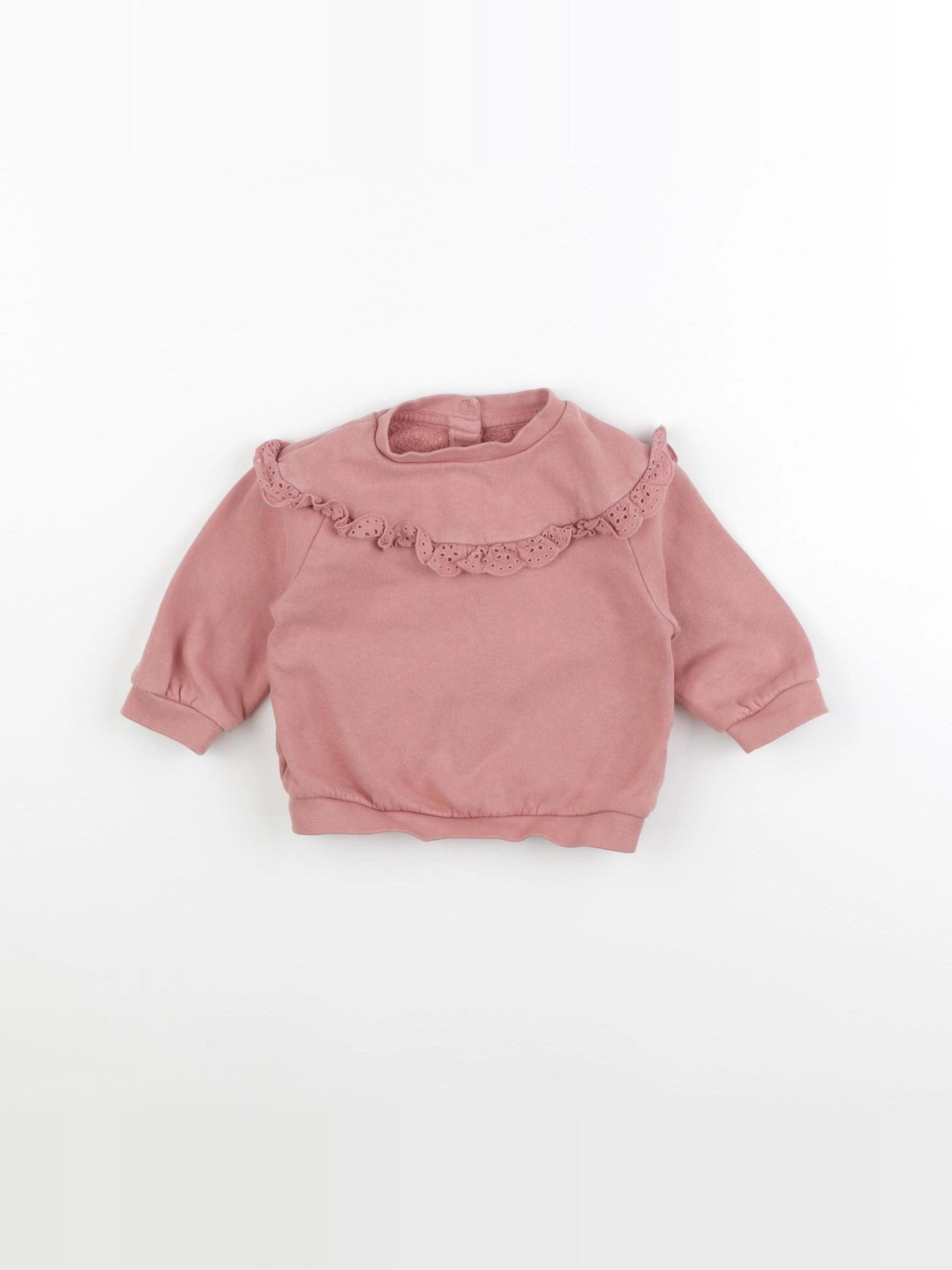 Vertbaudet - sweat rose - 6 mois