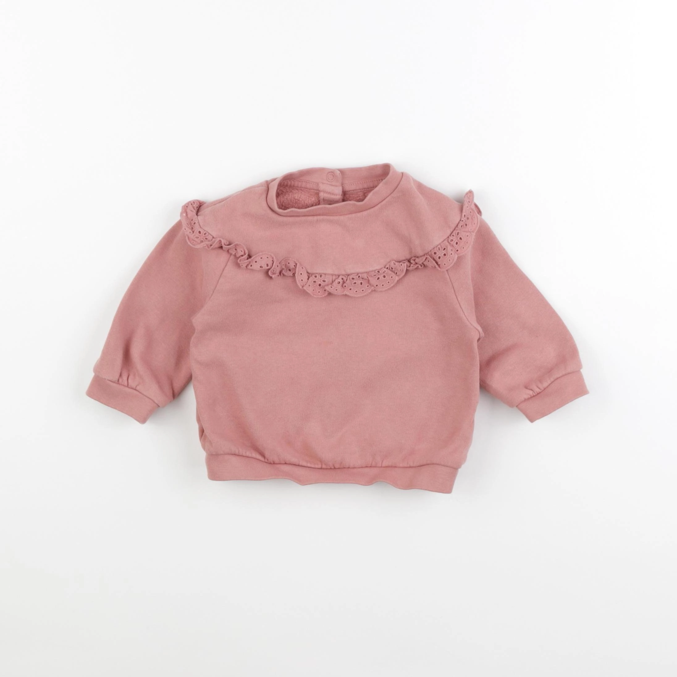 Vertbaudet - sweat rose - 6 mois