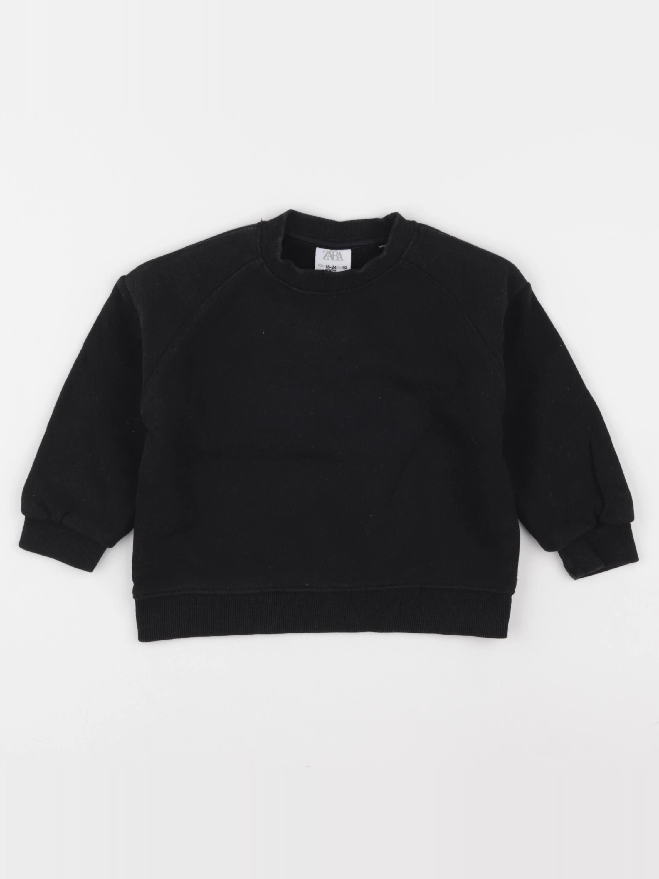 Zara - sweat noir - 18/24 mois
