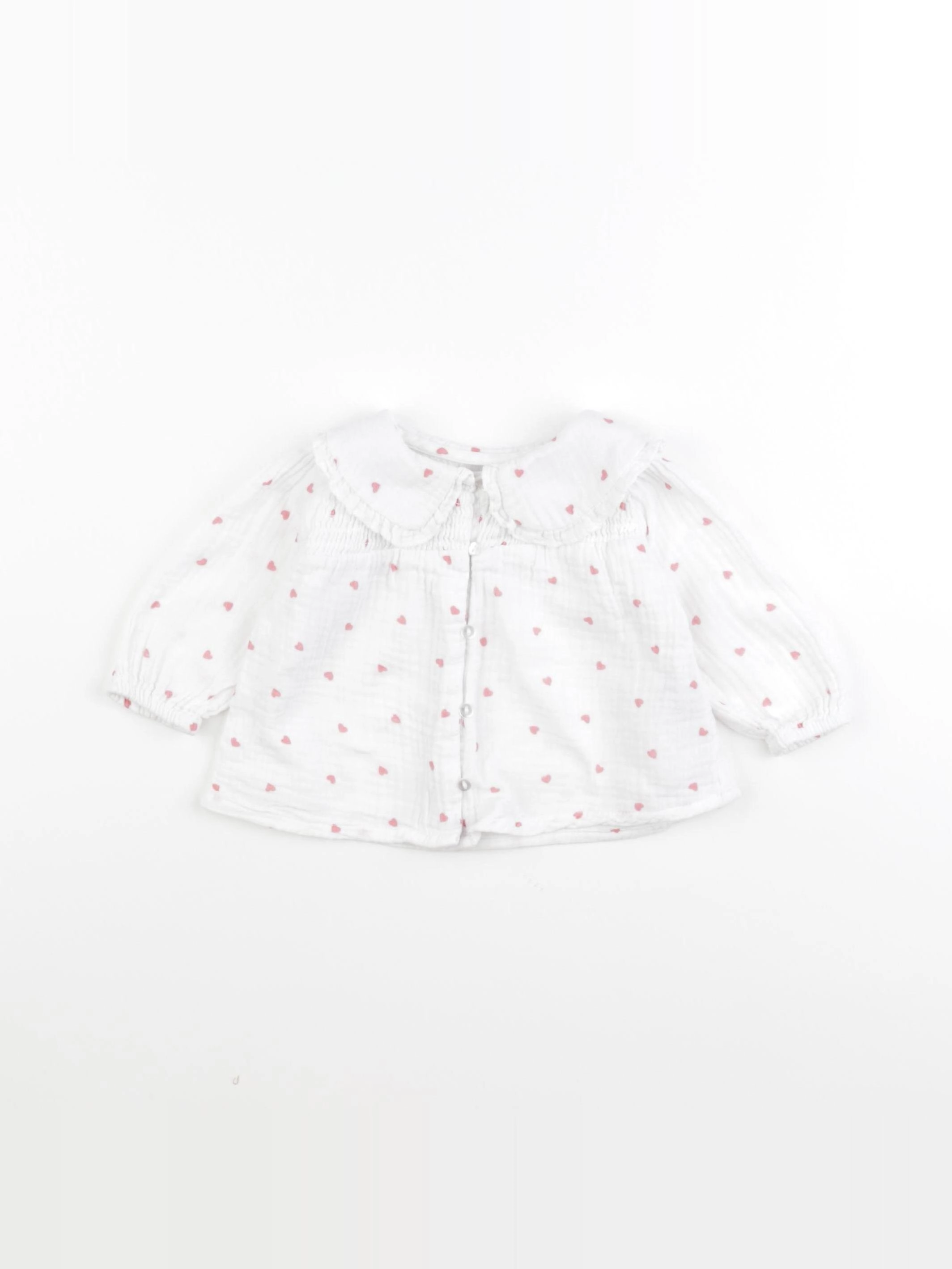 Vertbaudet - blouse blanc - 6 mois