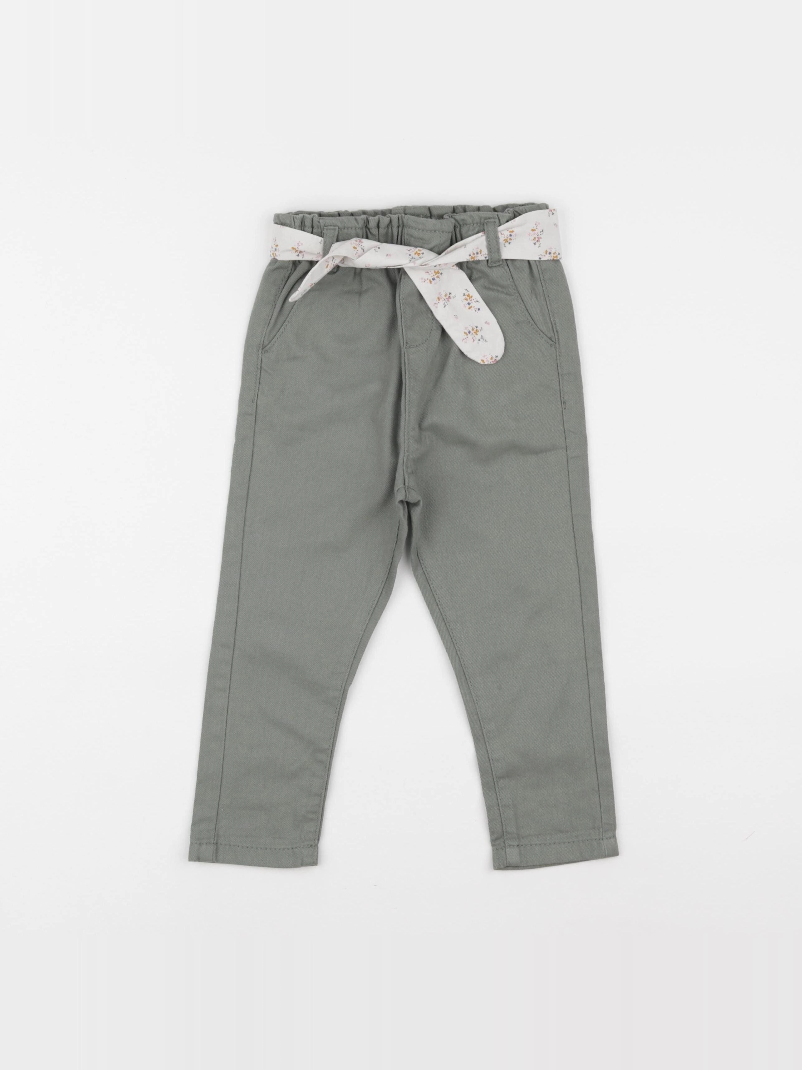 Vertbaudet - pantalon vert - 24 mois