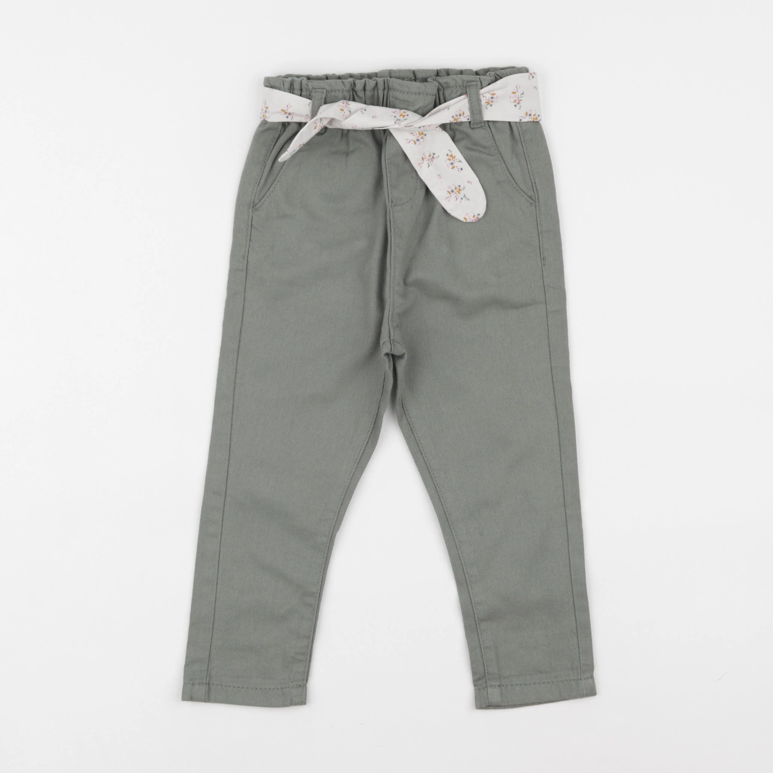 Vertbaudet - pantalon vert - 24 mois
