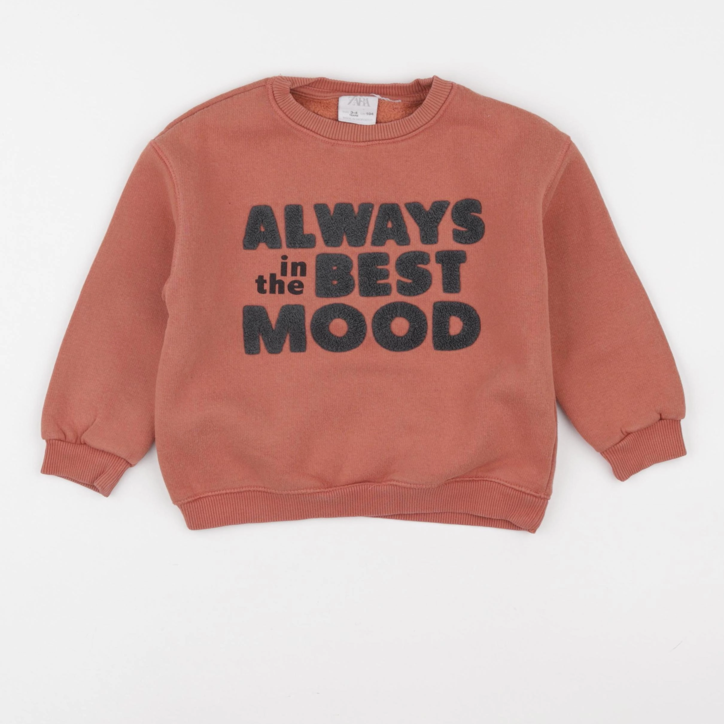 Zara - sweat marron - 3/4 ans