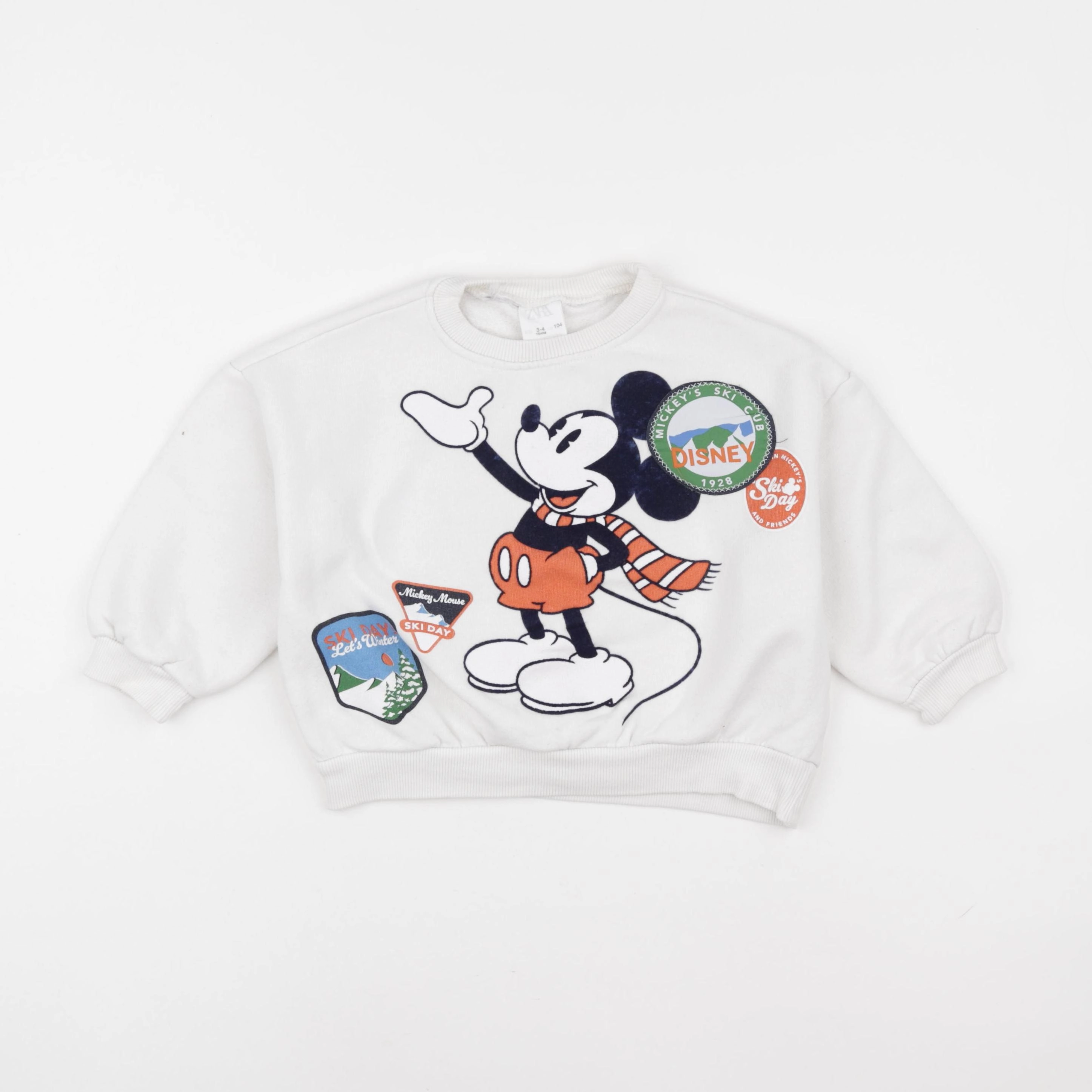 Zara - sweat blanc - 3/4 ans