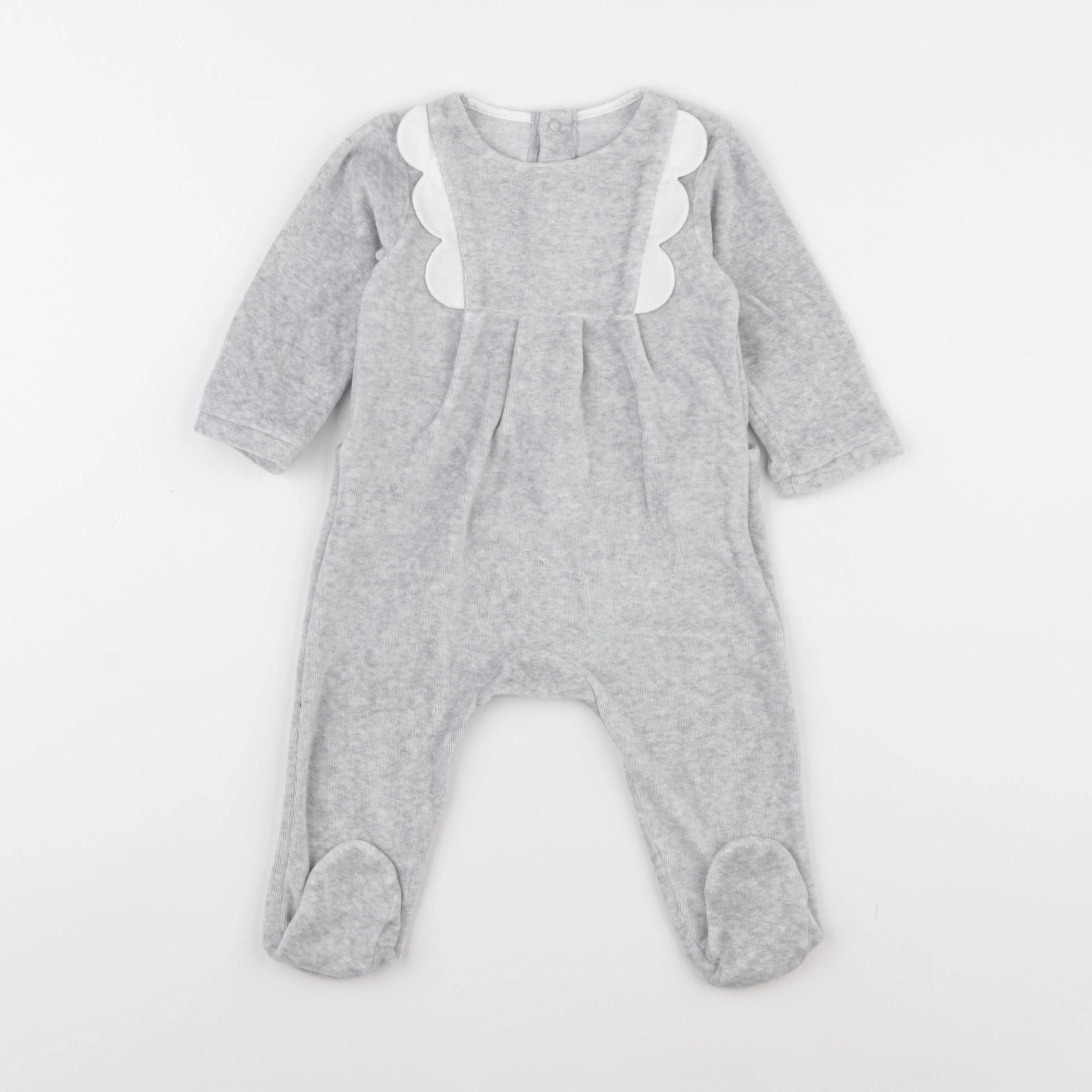 Jacadi - pyjama velours gris - 6 mois