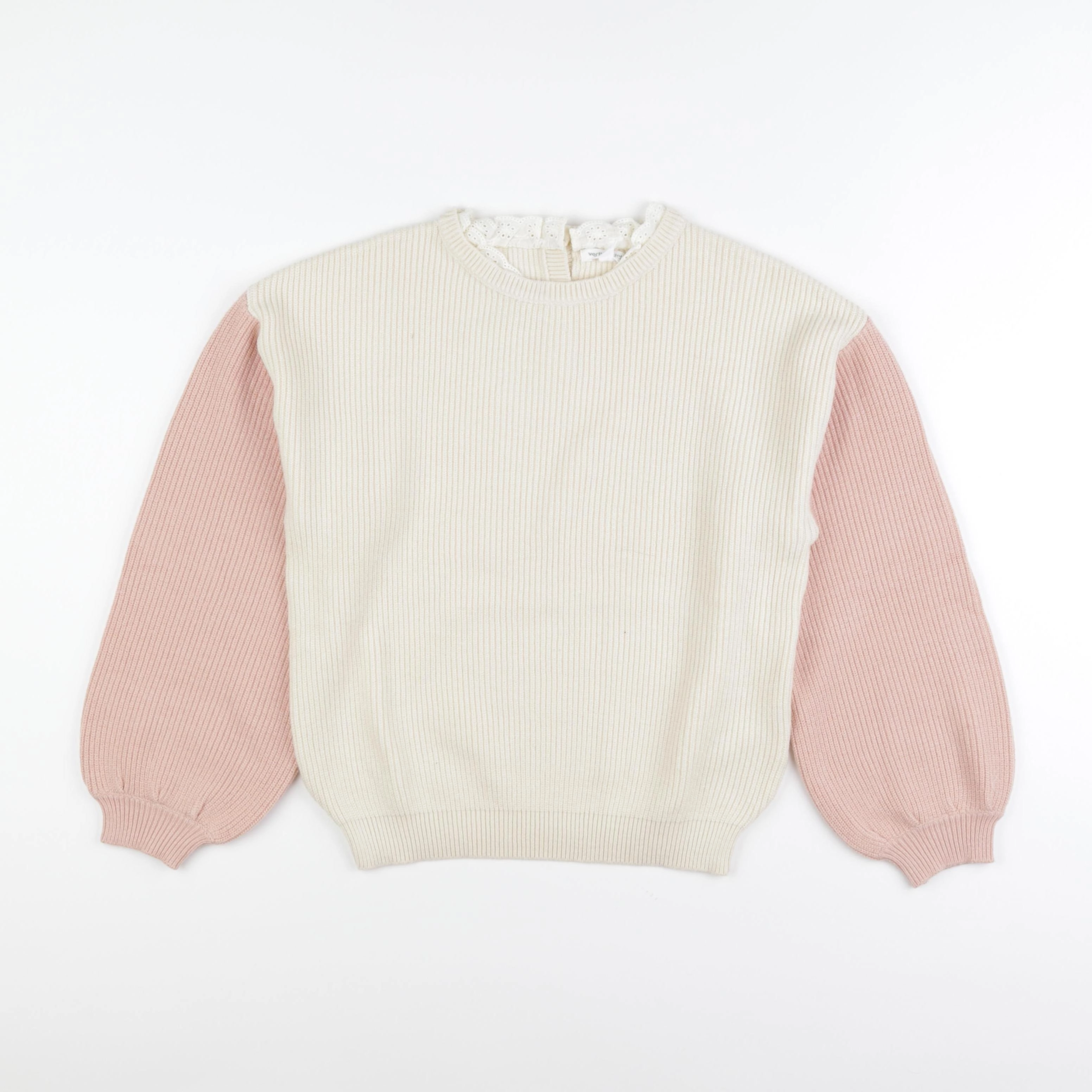 Vertbaudet - pull beige - 10 ans