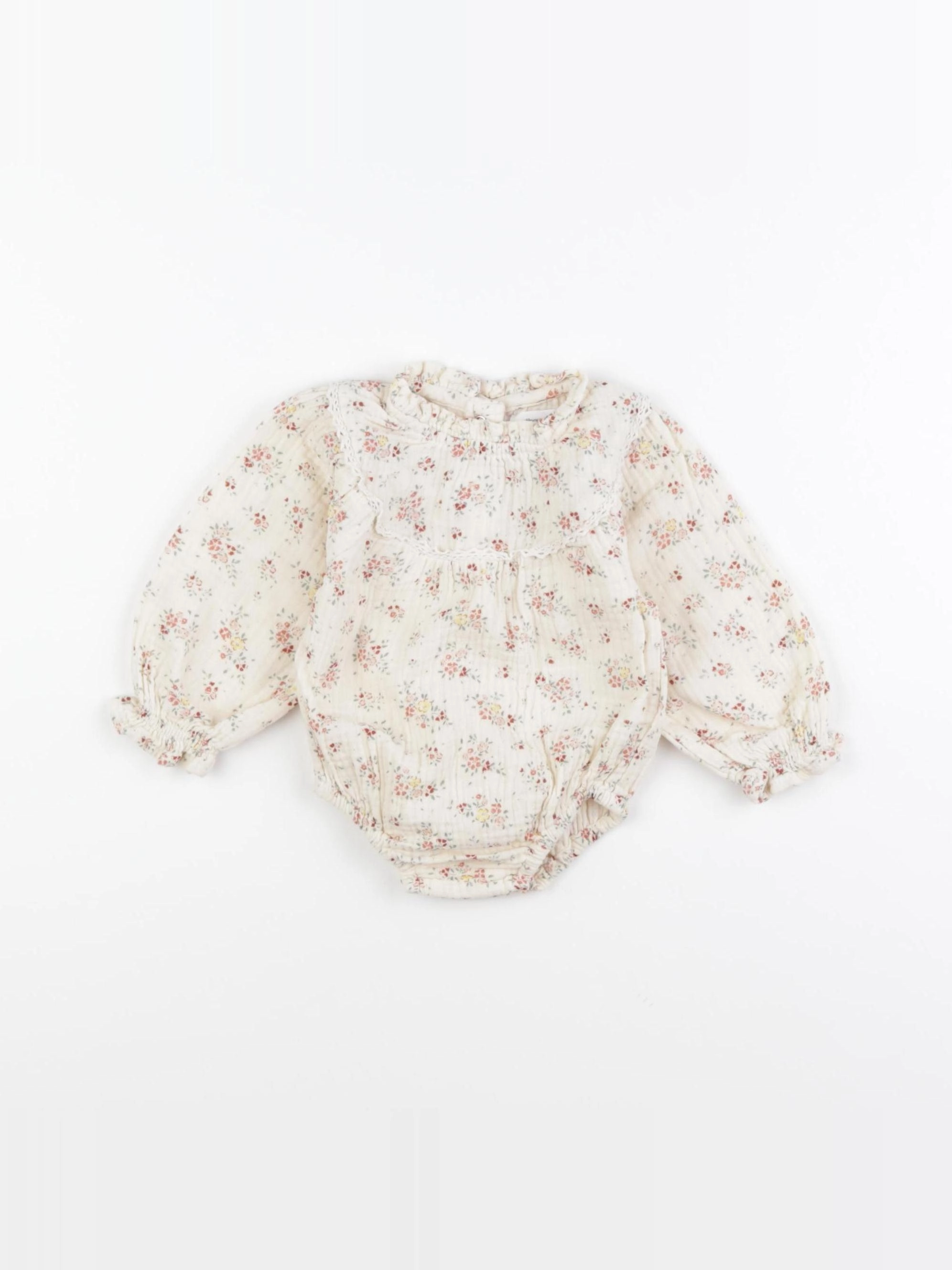 Vertbaudet - combinaison beige - 1 mois