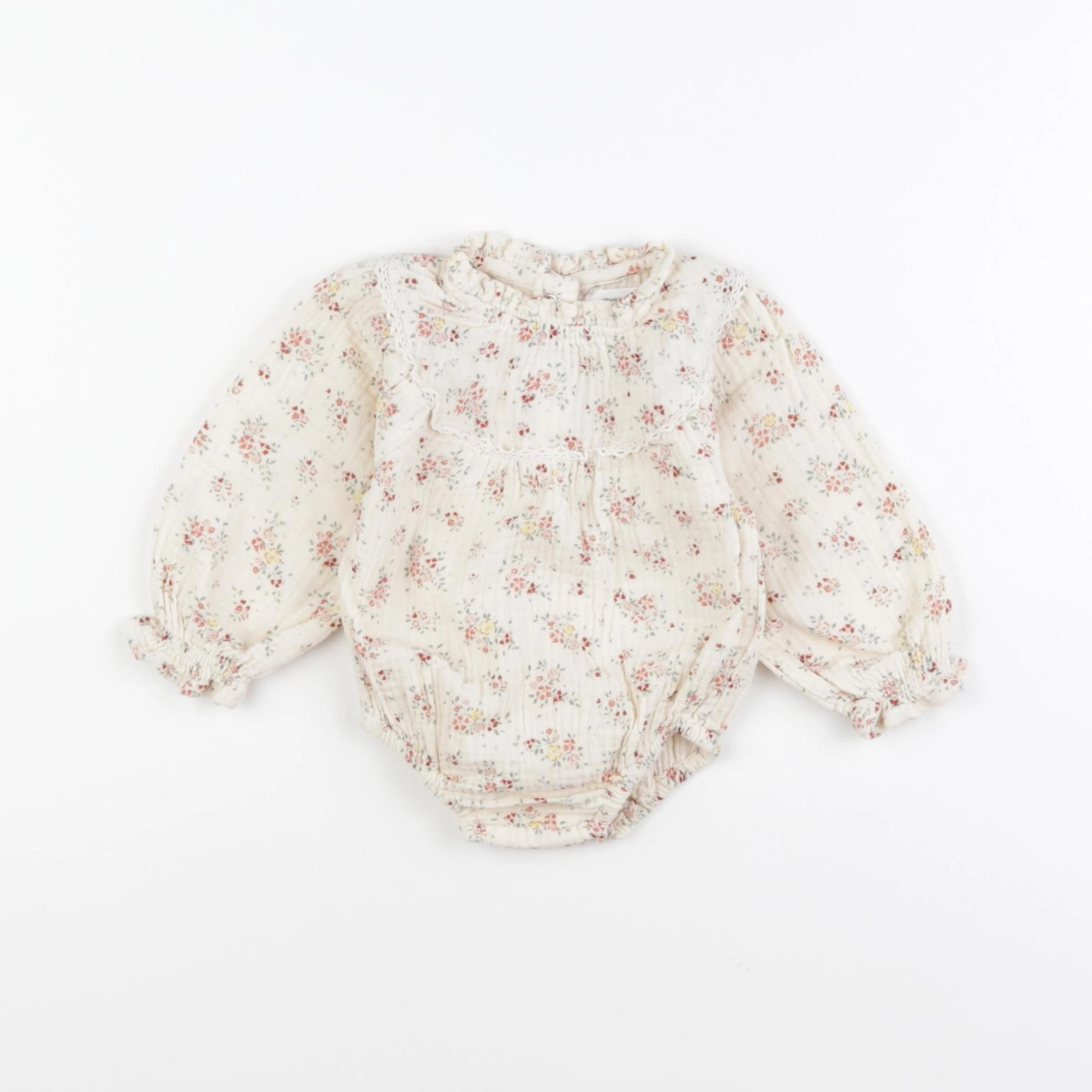 Vertbaudet - combinaison beige - 1 mois