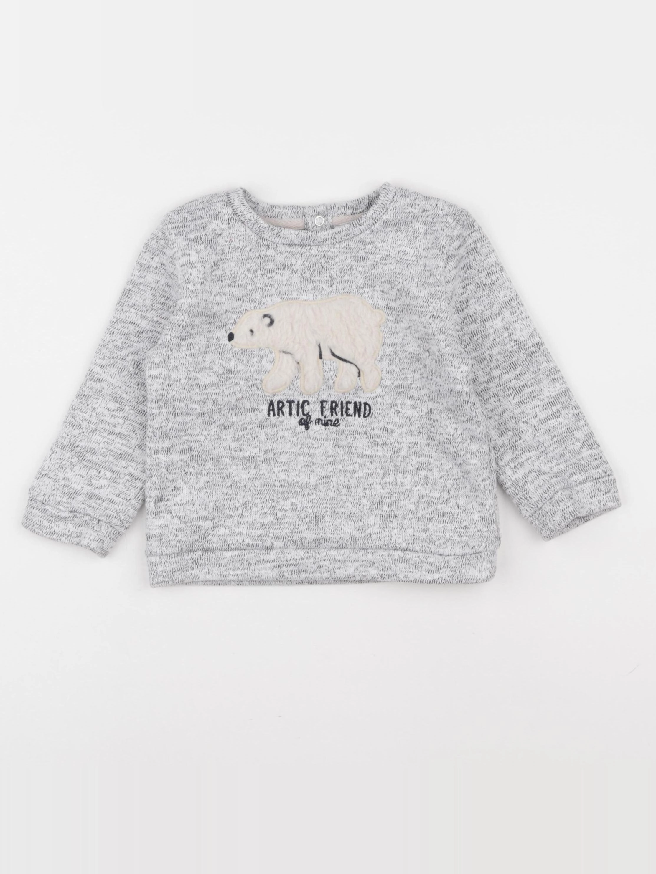 Boutchou - pull gris - 24 mois