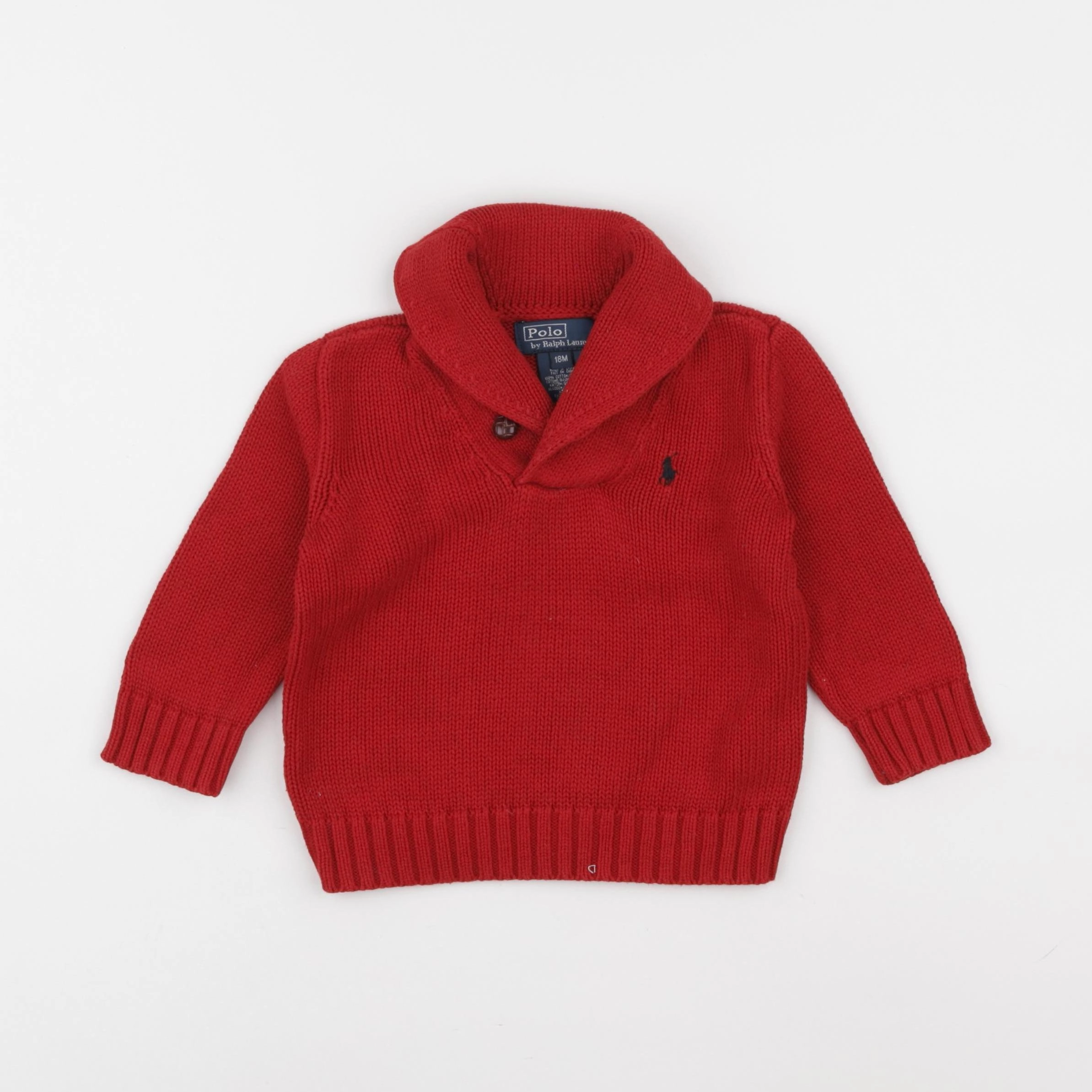 Ralph Lauren - pull rouge - 18 mois