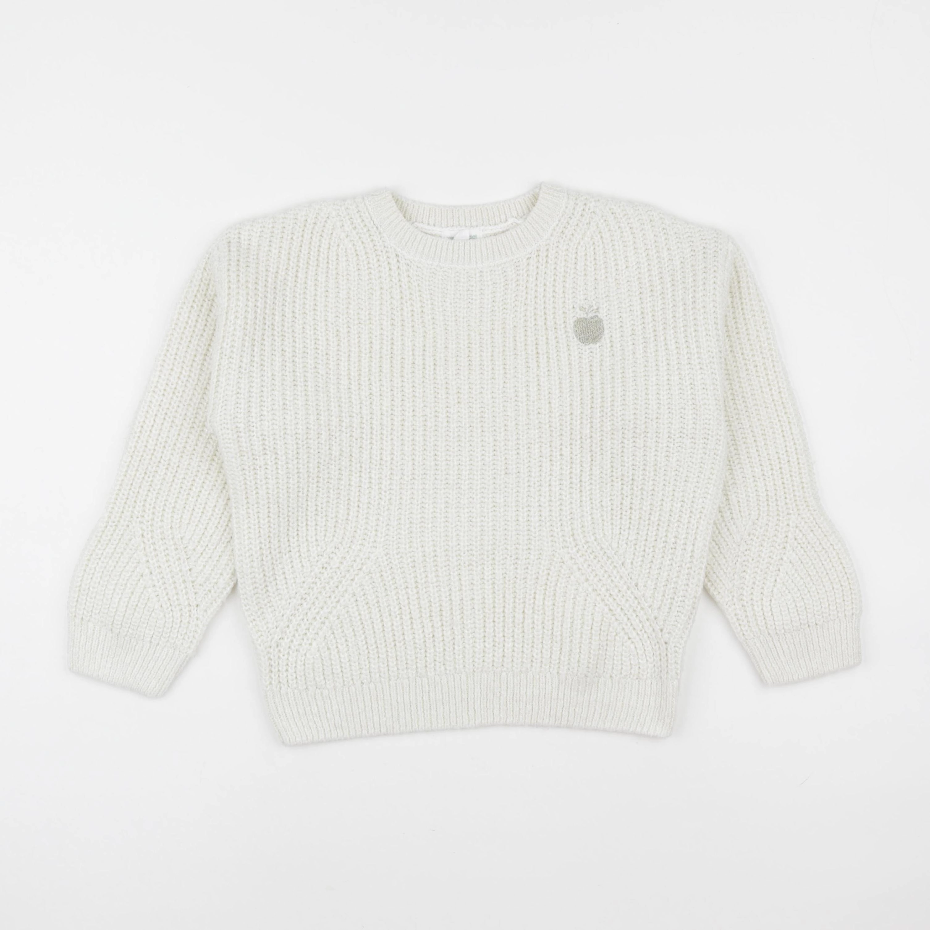 Vertbaudet - pull beige, or - 8 ans