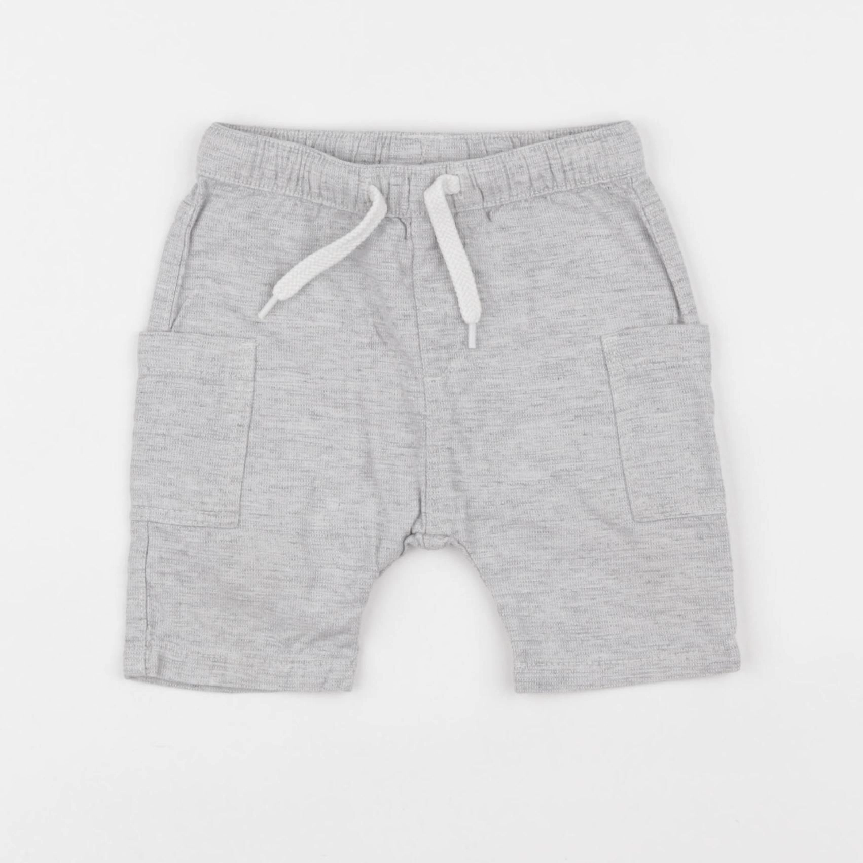 H&M - short gris - 6/9 mois
