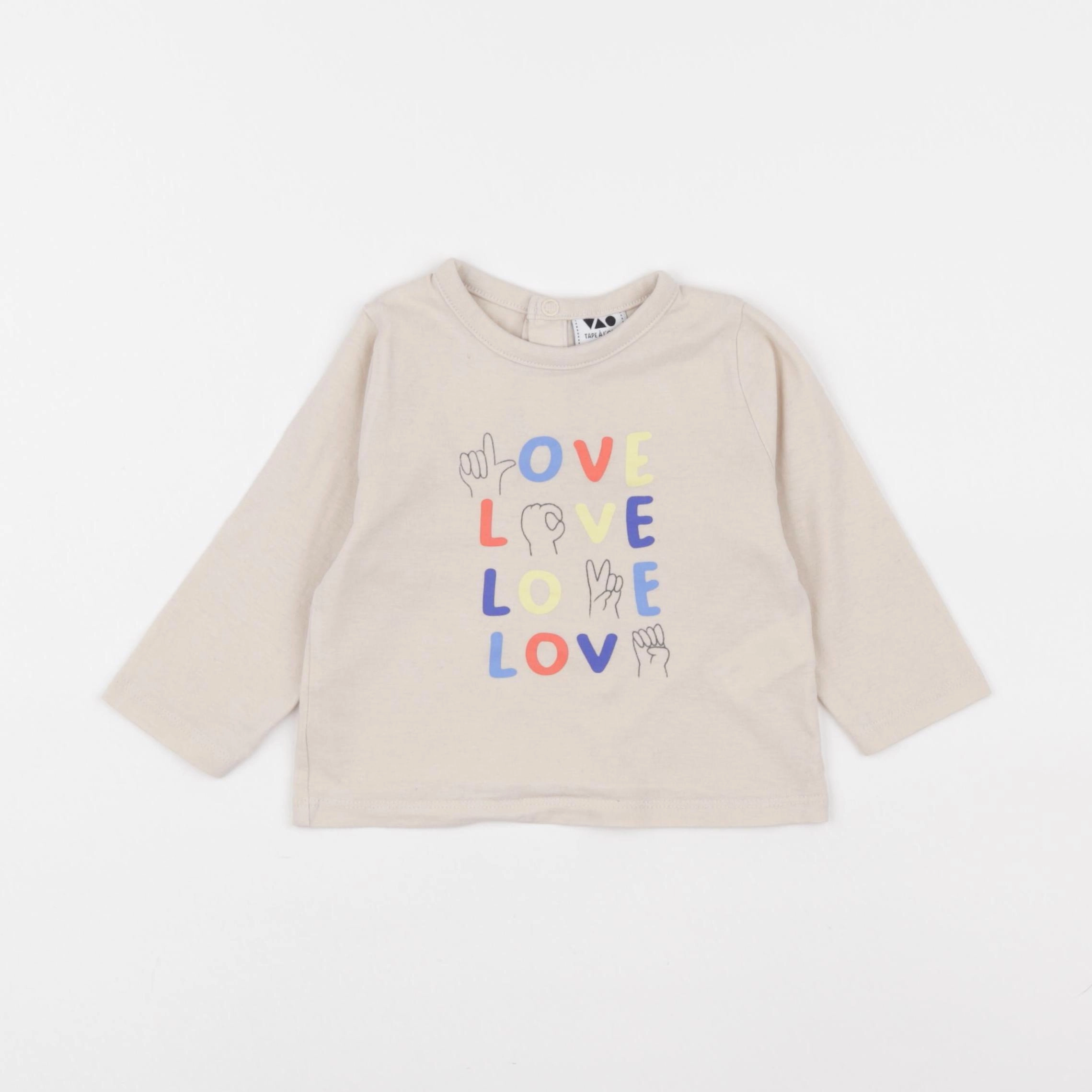 Tape à l'oeil - tee-shirt beige - 9 mois