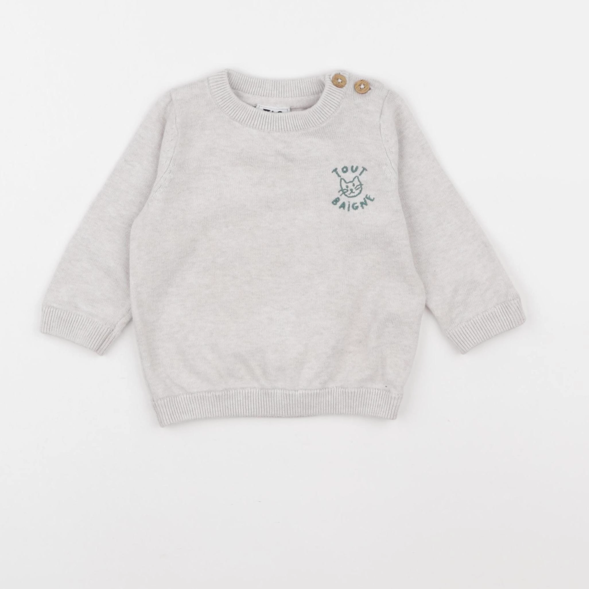 Tape à l'oeil - pull beige - 9 mois