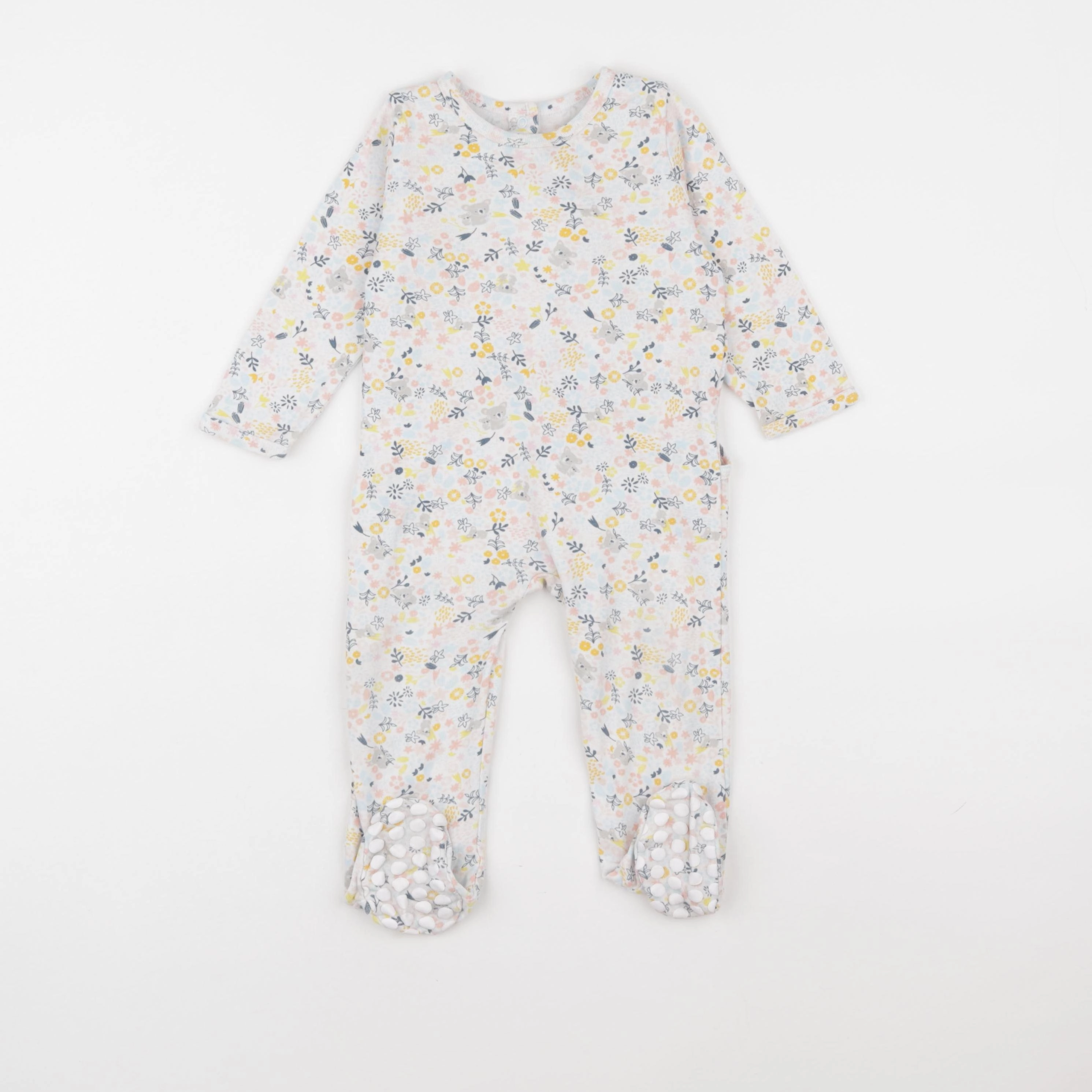 Vertbaudet - pyjama coton bleu - 12 mois