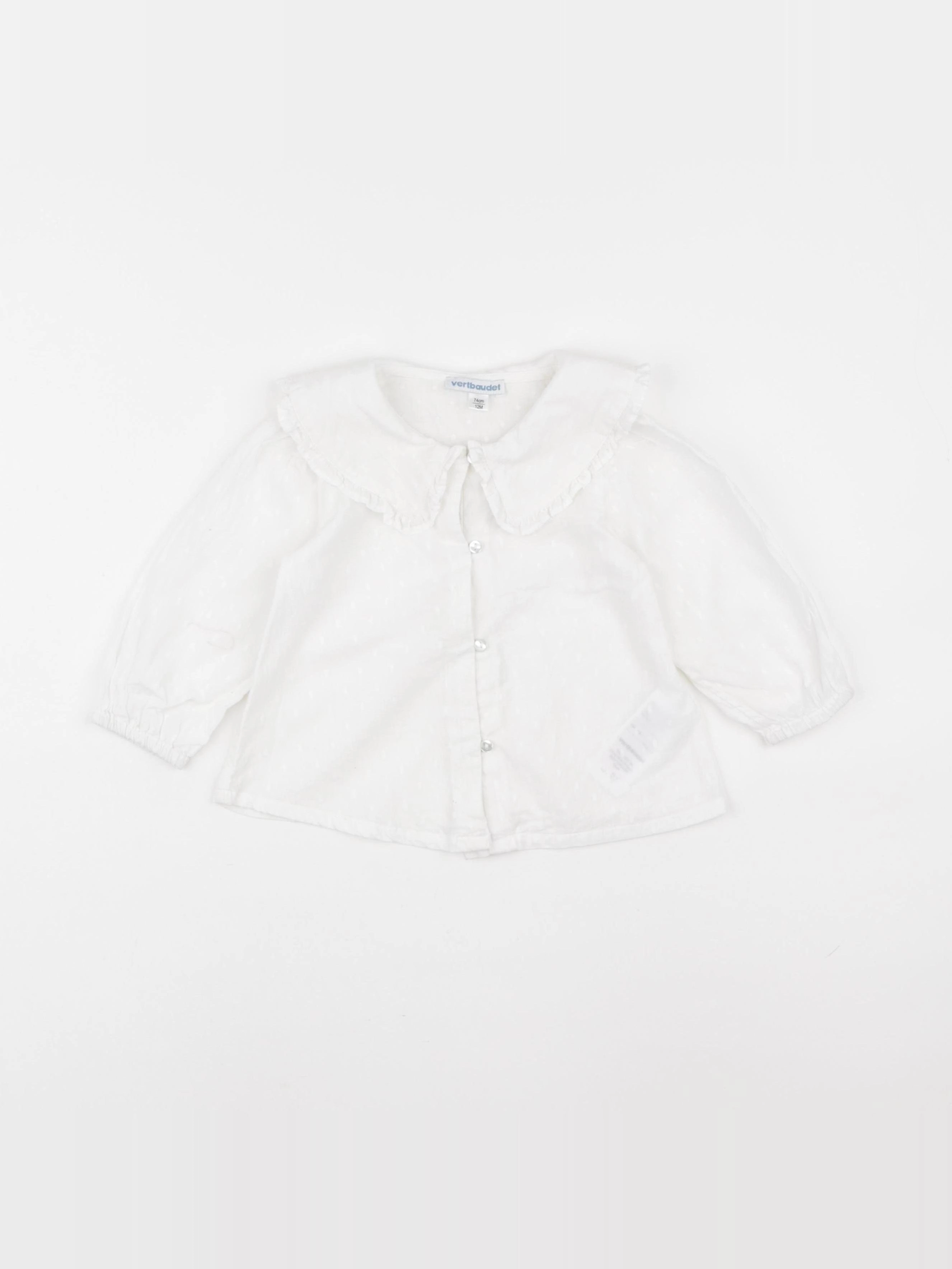 Vertbaudet - blouse blanc - 12 mois