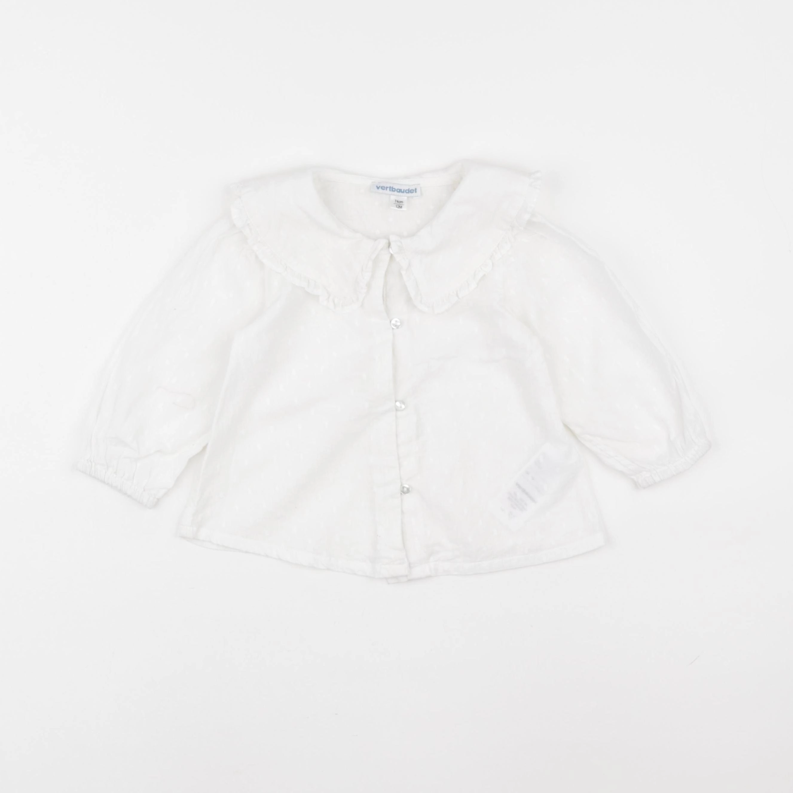 Vertbaudet - blouse blanc - 12 mois