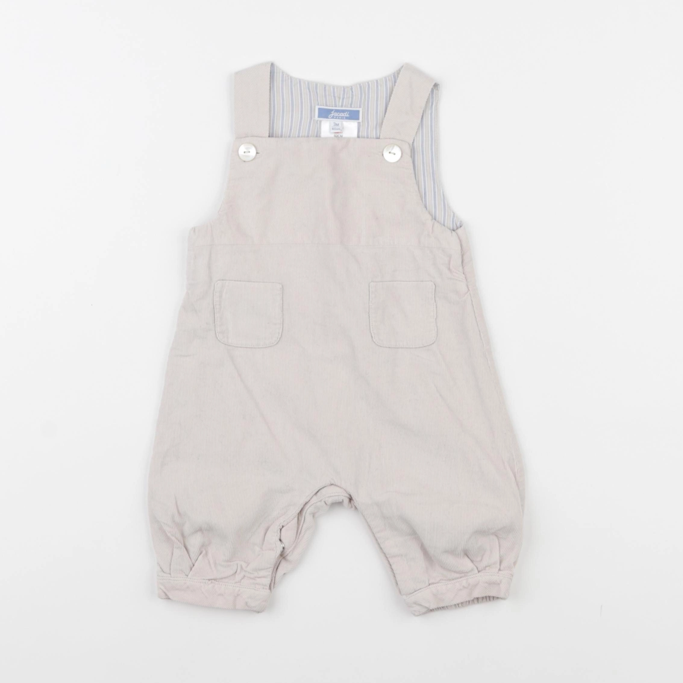 Jacadi - salopette beige - 3 mois