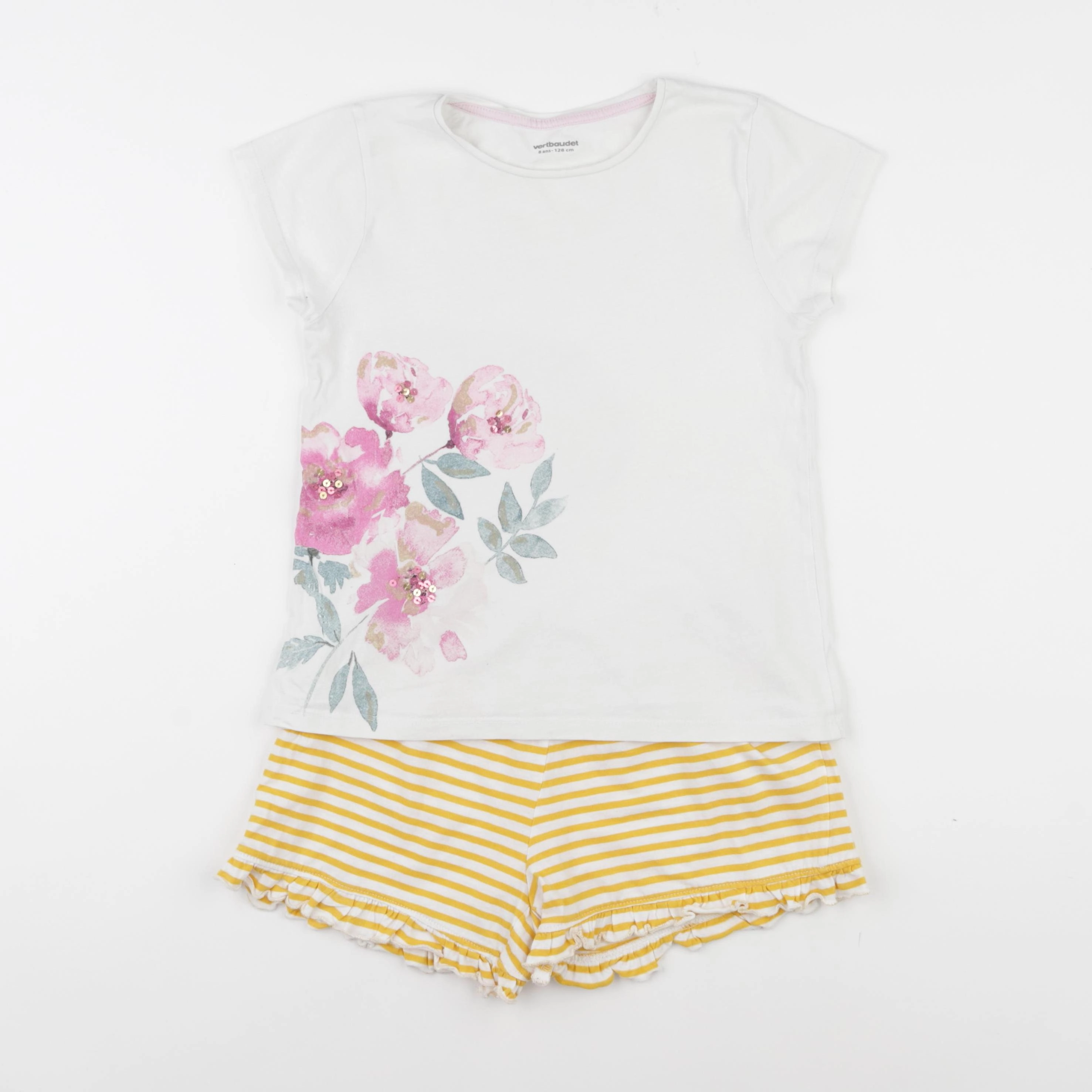 Vertbaudet - pyjama coton multicolore - 8 ans