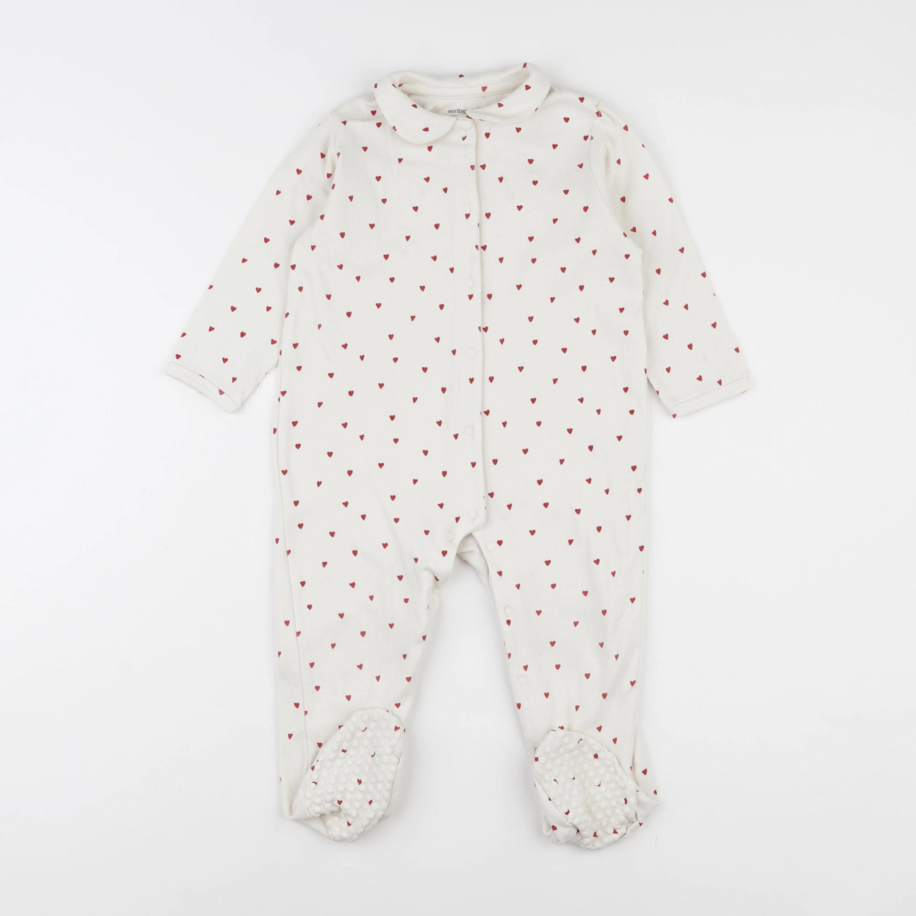 Vertbaudet - pyjama coton rouge - 24 mois