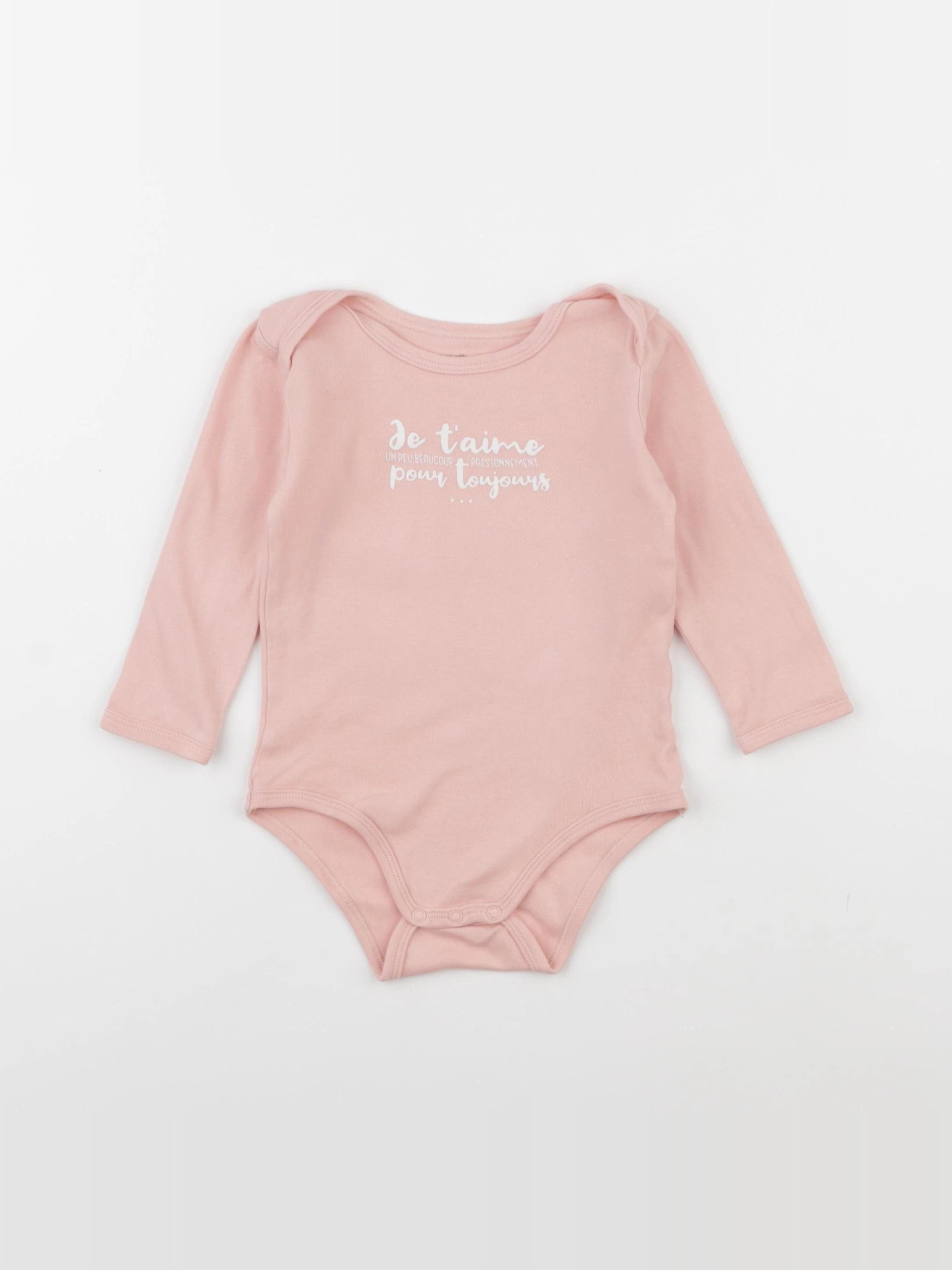 Vertbaudet - body rose - 18 mois