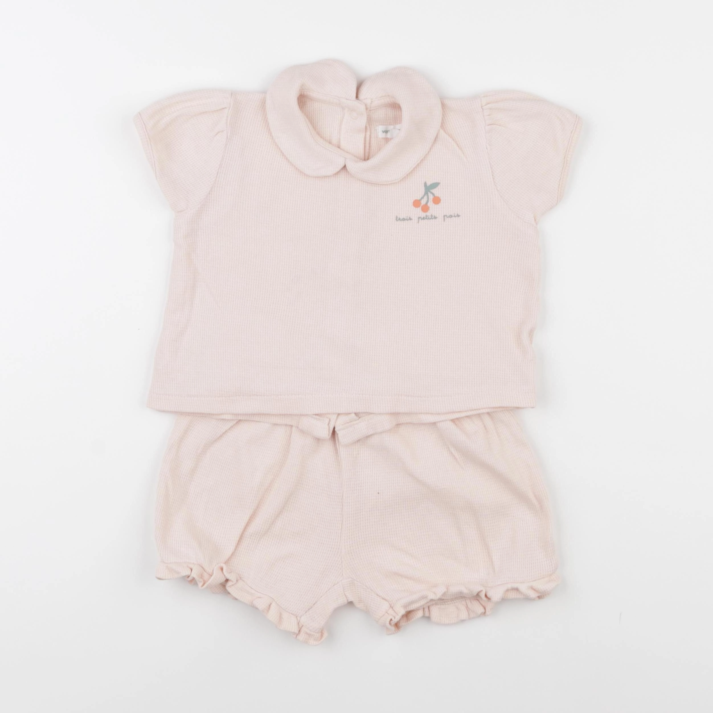 Vertbaudet - ensemble rose - 24 mois