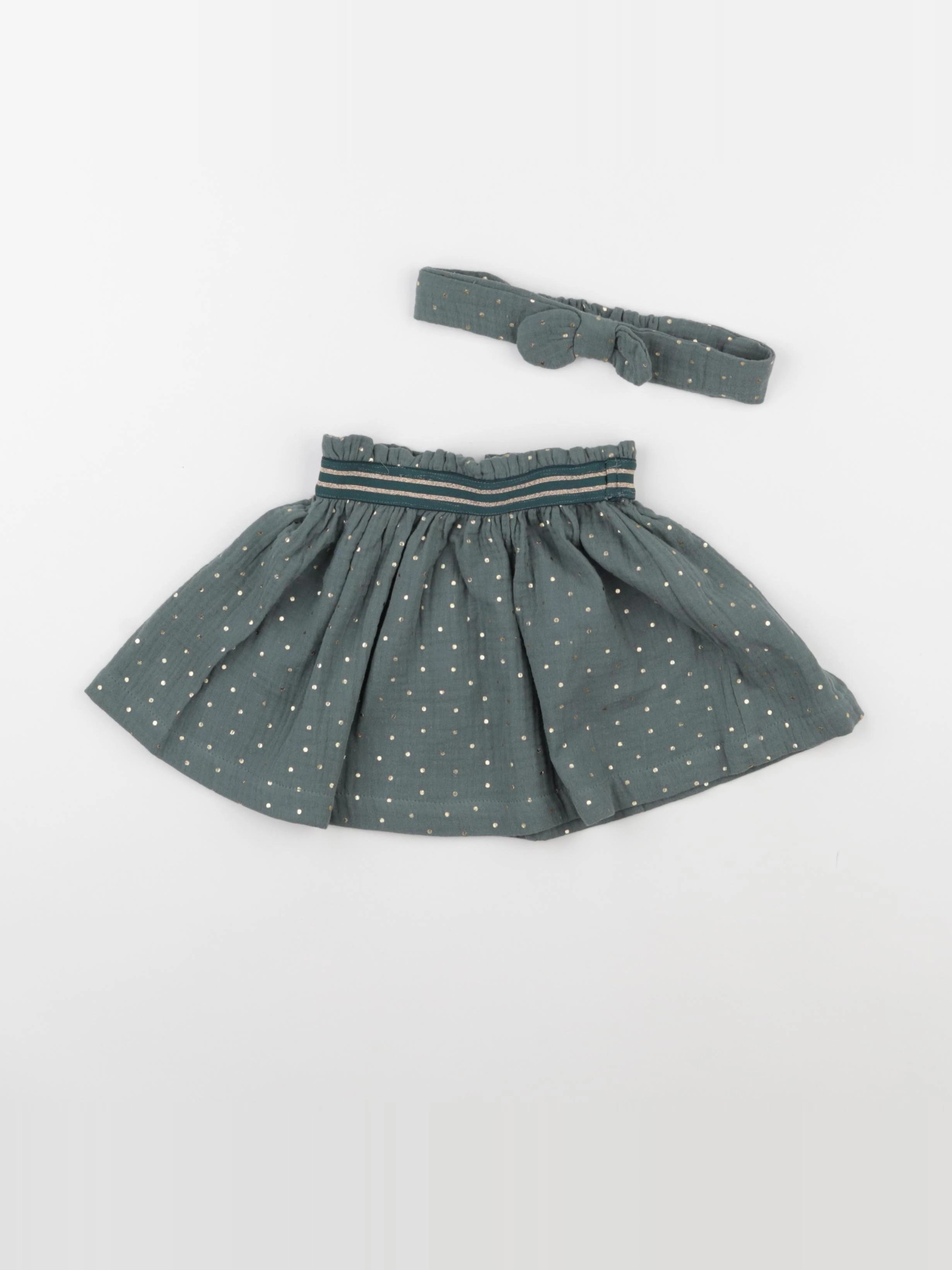 Vertbaudet - ensemble vert, or - 24 mois