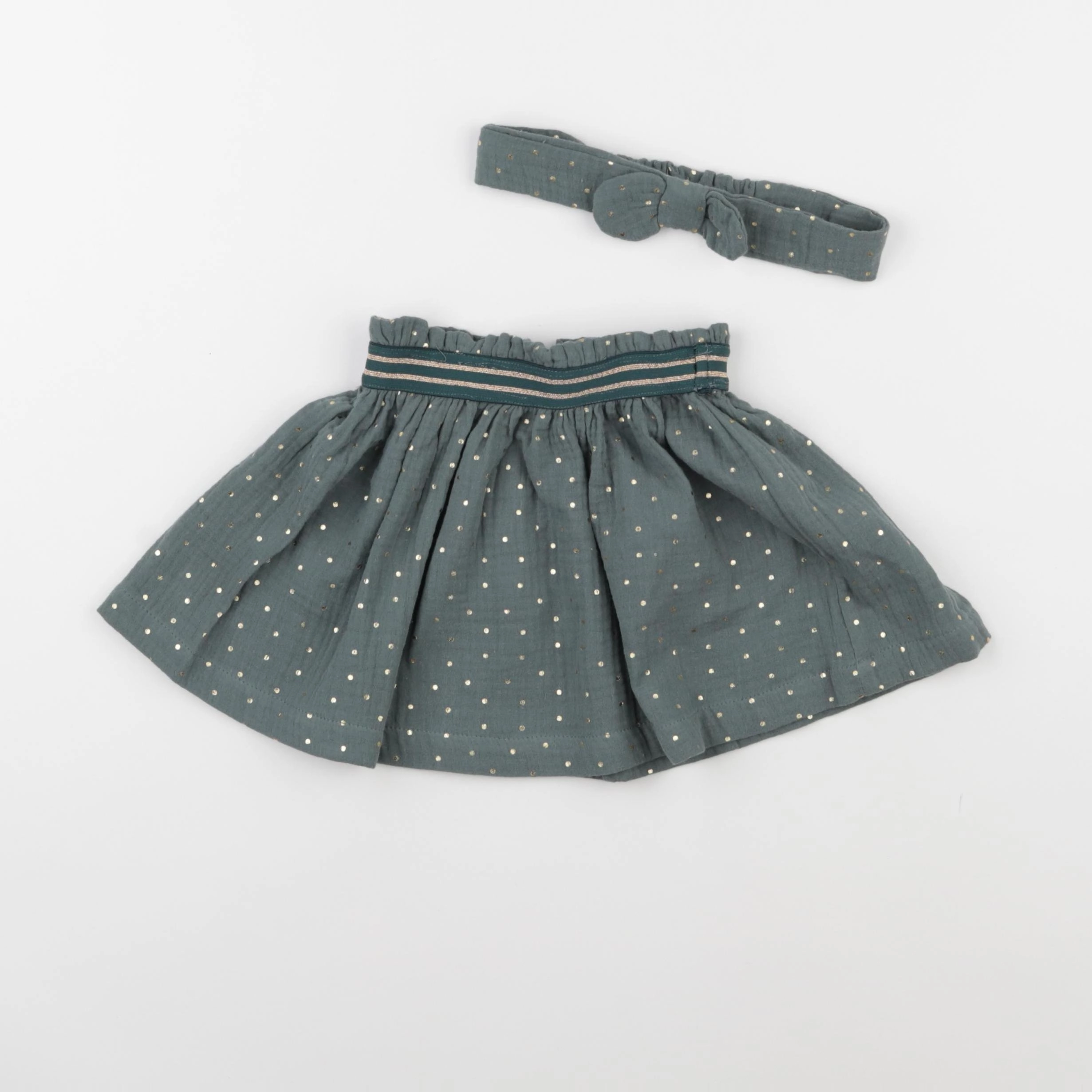 Vertbaudet - ensemble vert, or - 24 mois