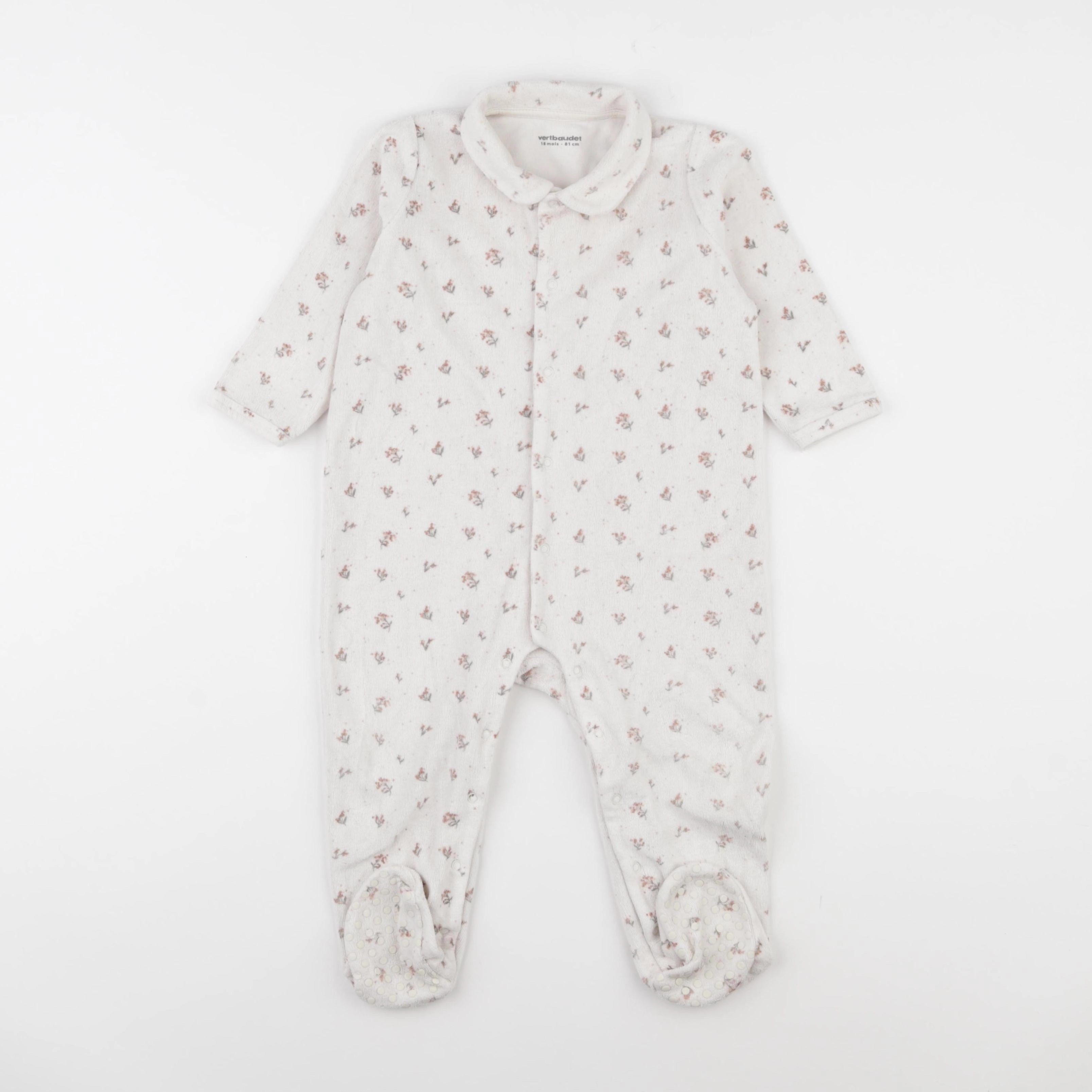 Vertbaudet - pyjama velours rose - 18 mois