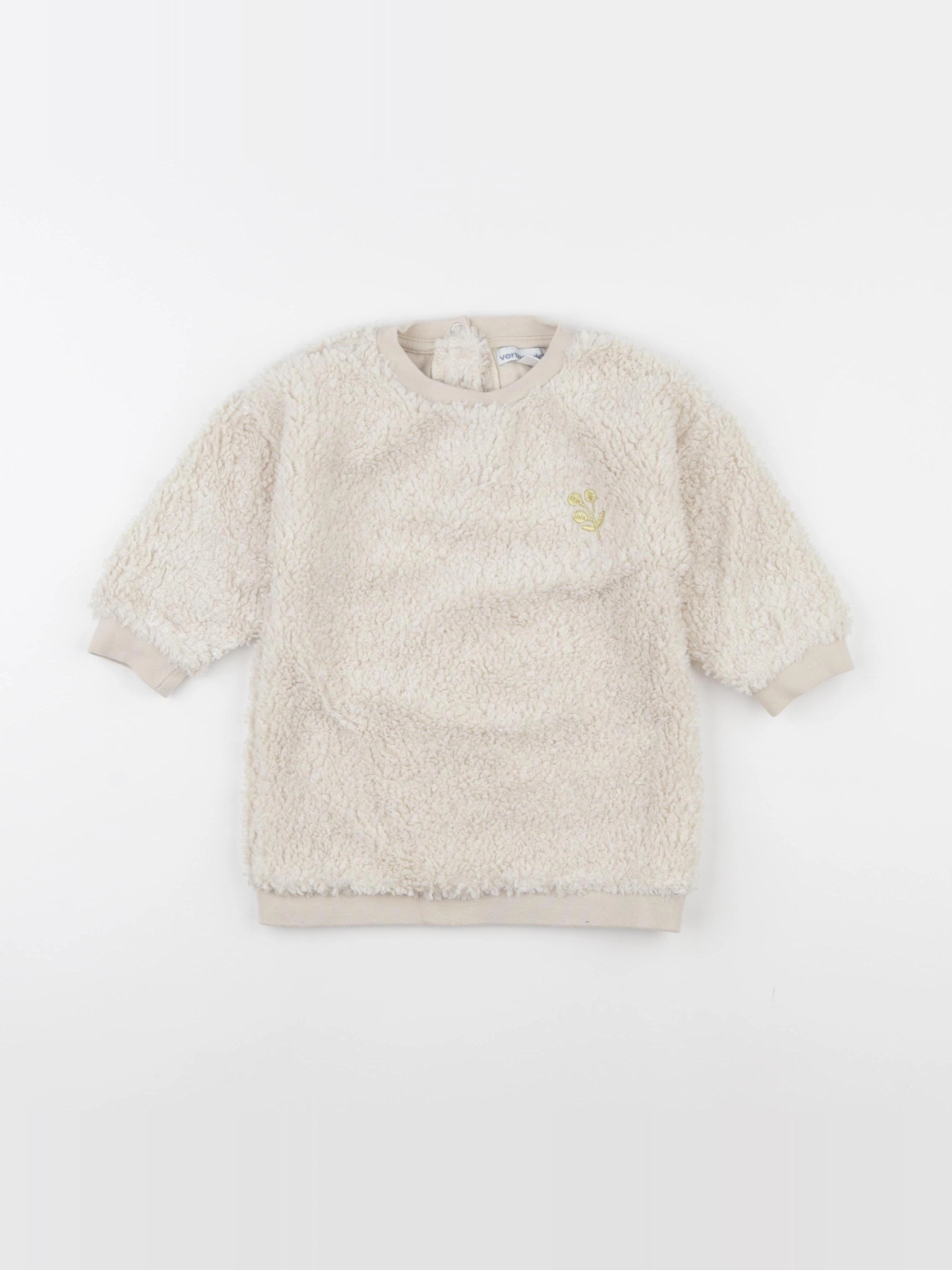 Vertbaudet - robe blanc, or - 18 mois