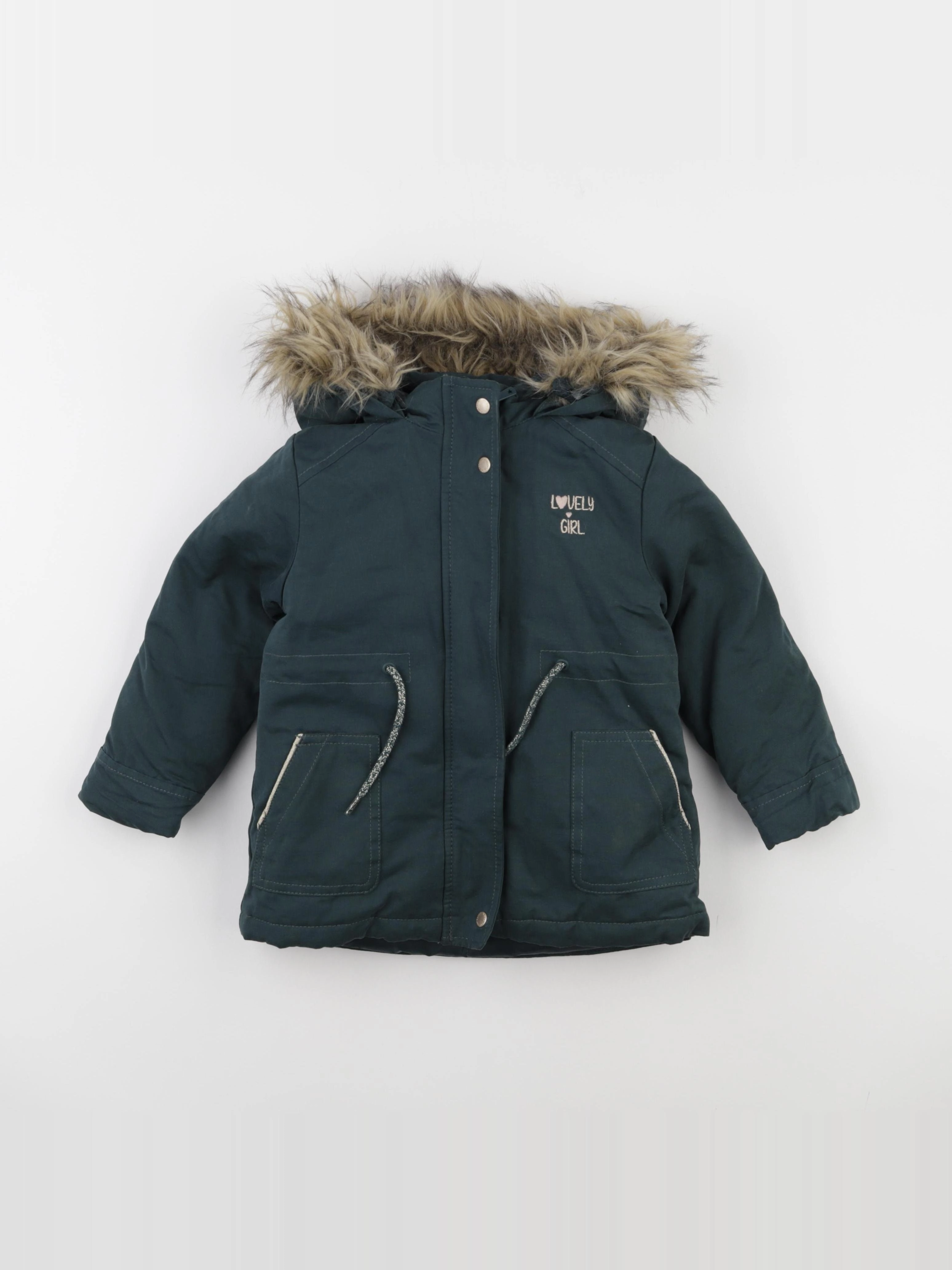 Vertbaudet - parka vert - 3 ans
