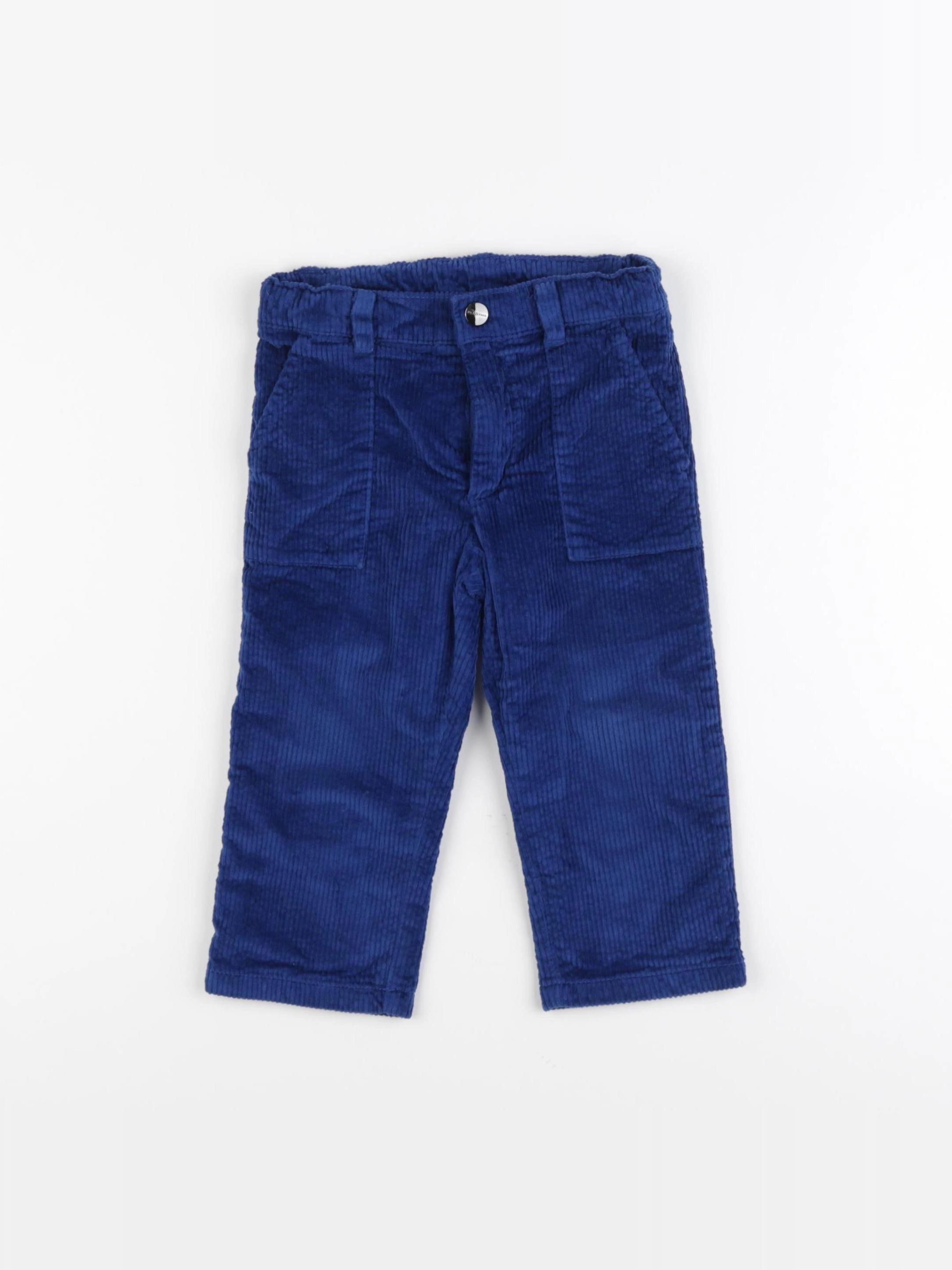 Jacadi - pantalon doublé bleu - 24 mois