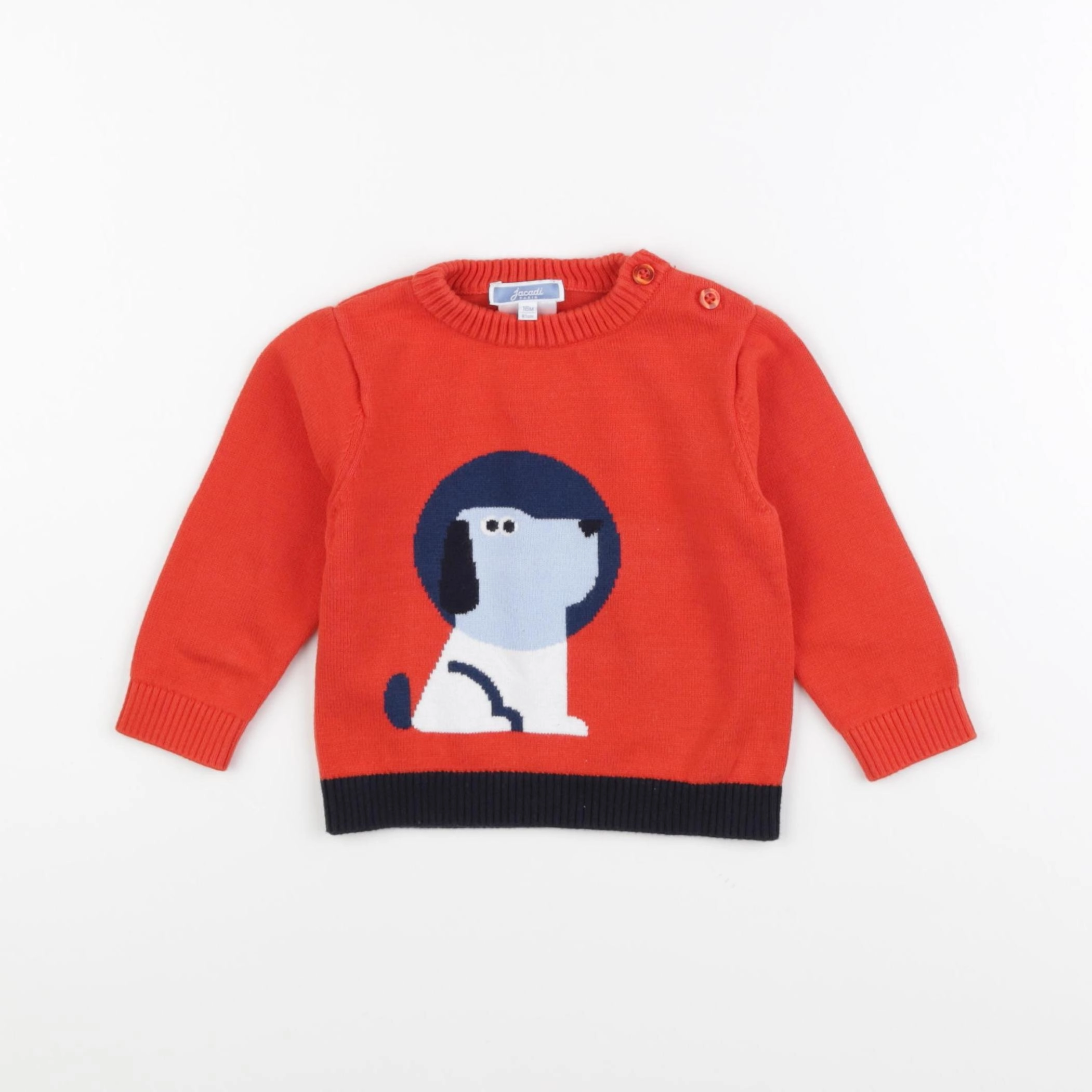Jacadi - pull rouge - 18 mois