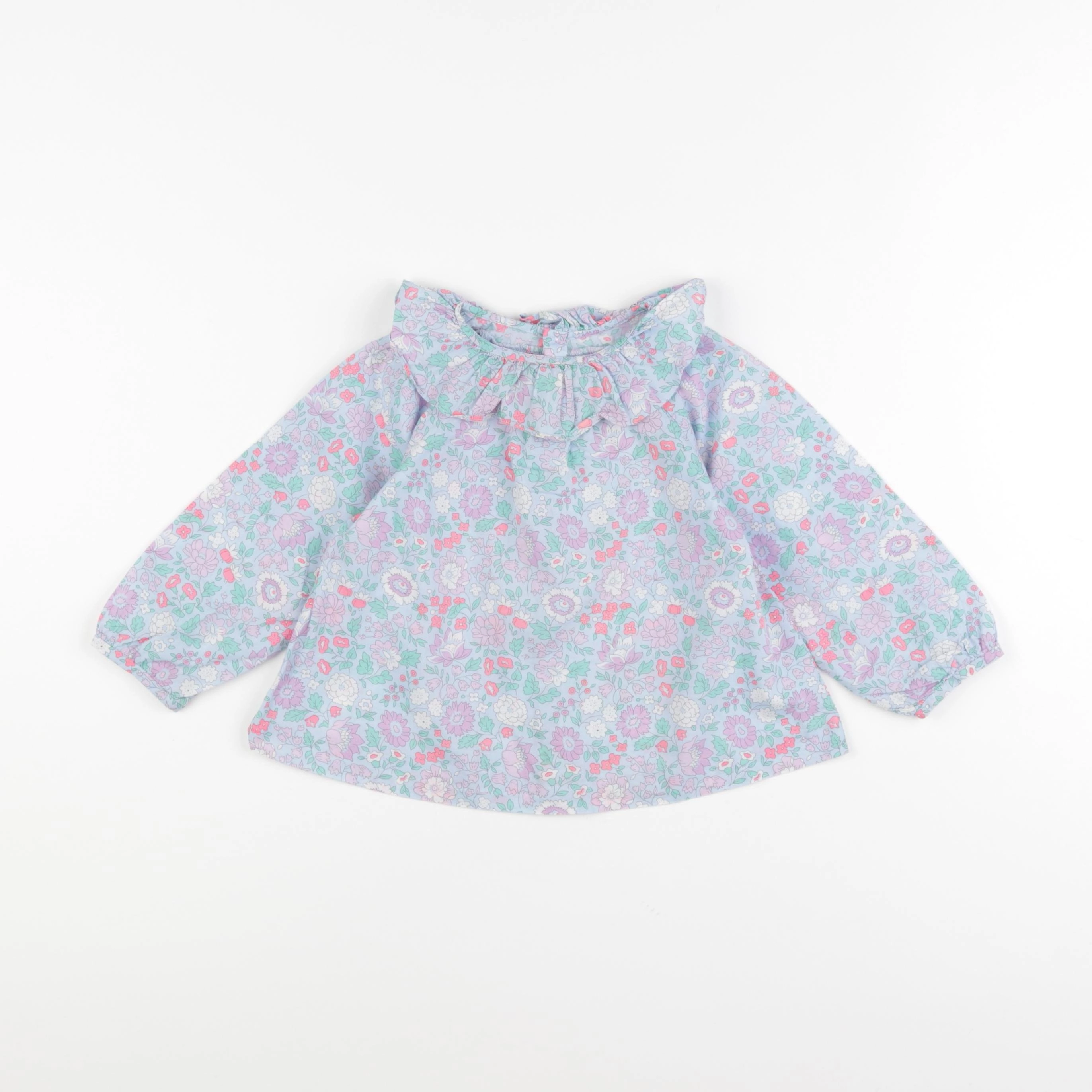 Jacadi - blouse liberty bleu - 36 mois