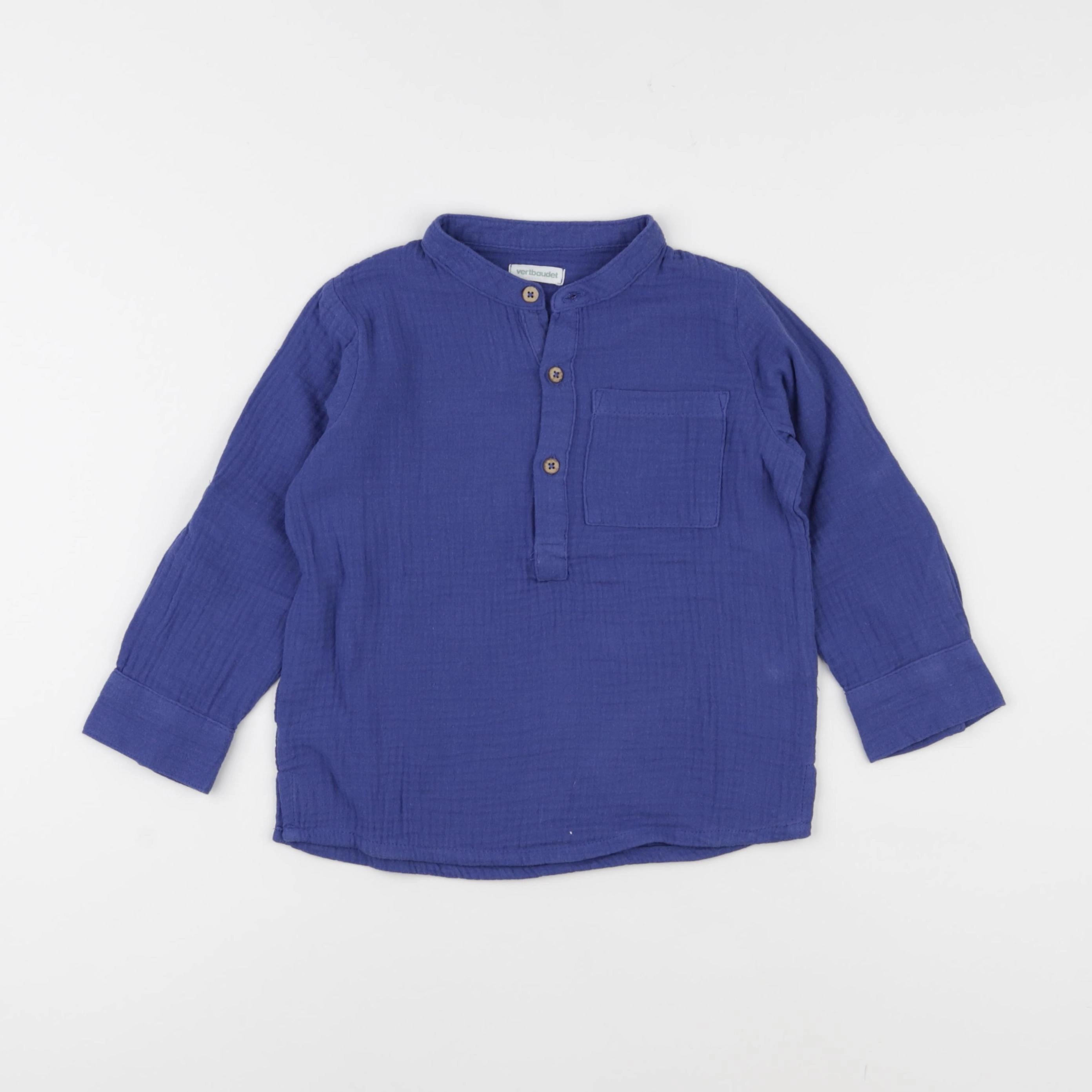 Vertbaudet - chemise bleu - 4 ans