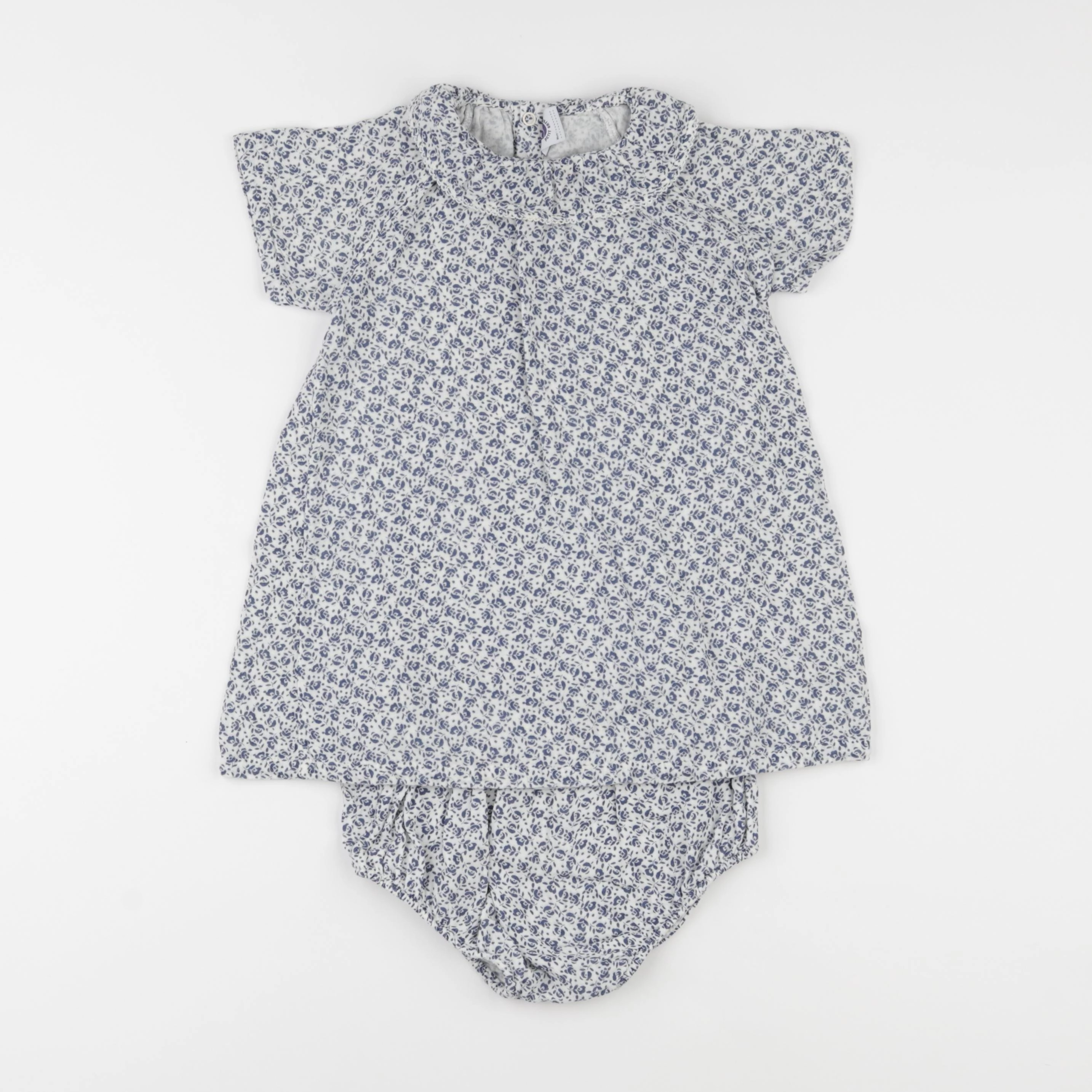 Petit Bateau - robe bleu - 24 mois
