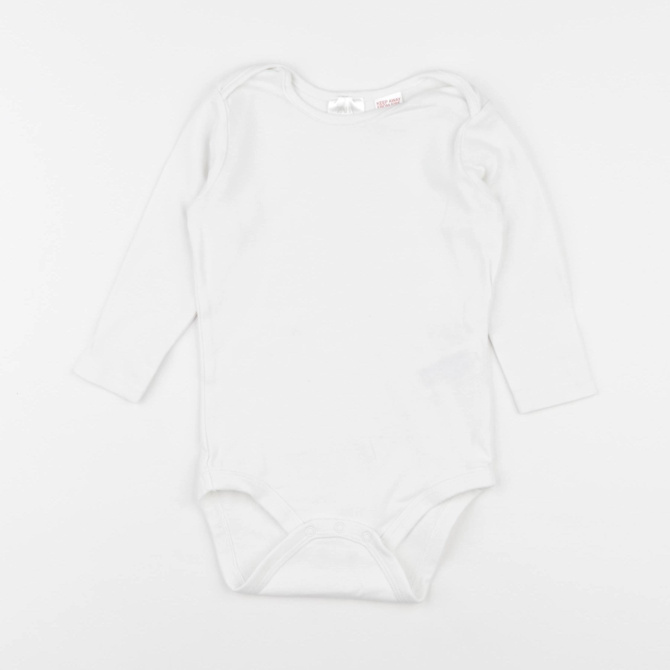 Zara - body blanc - 12/18 mois