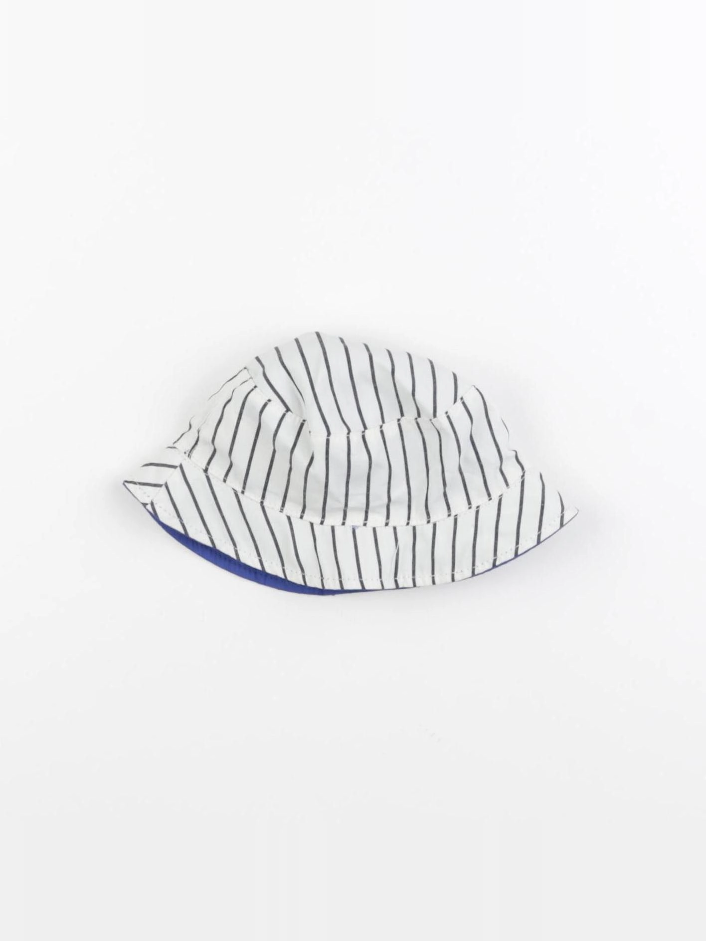Vertbaudet - chapeau réversible bleu - 3/6 mois