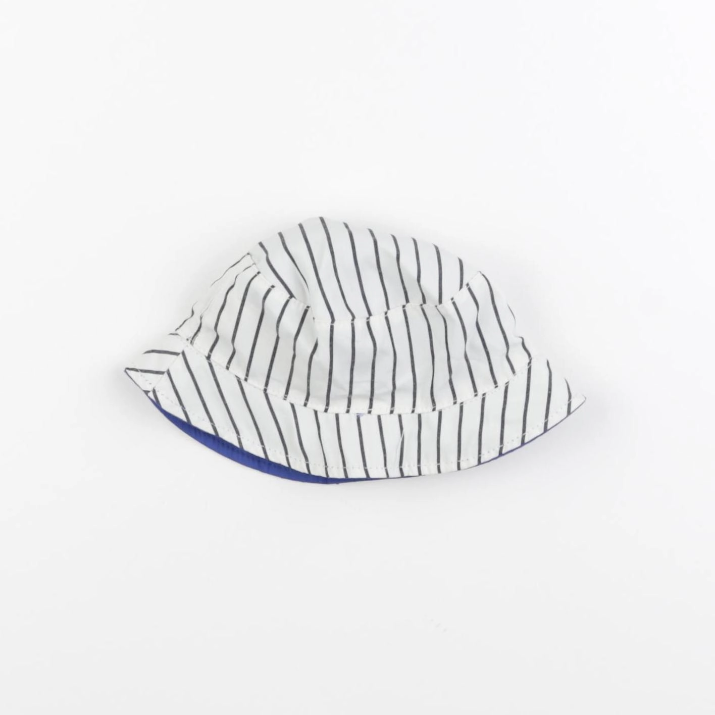 Vertbaudet - chapeau réversible bleu - 3/6 mois