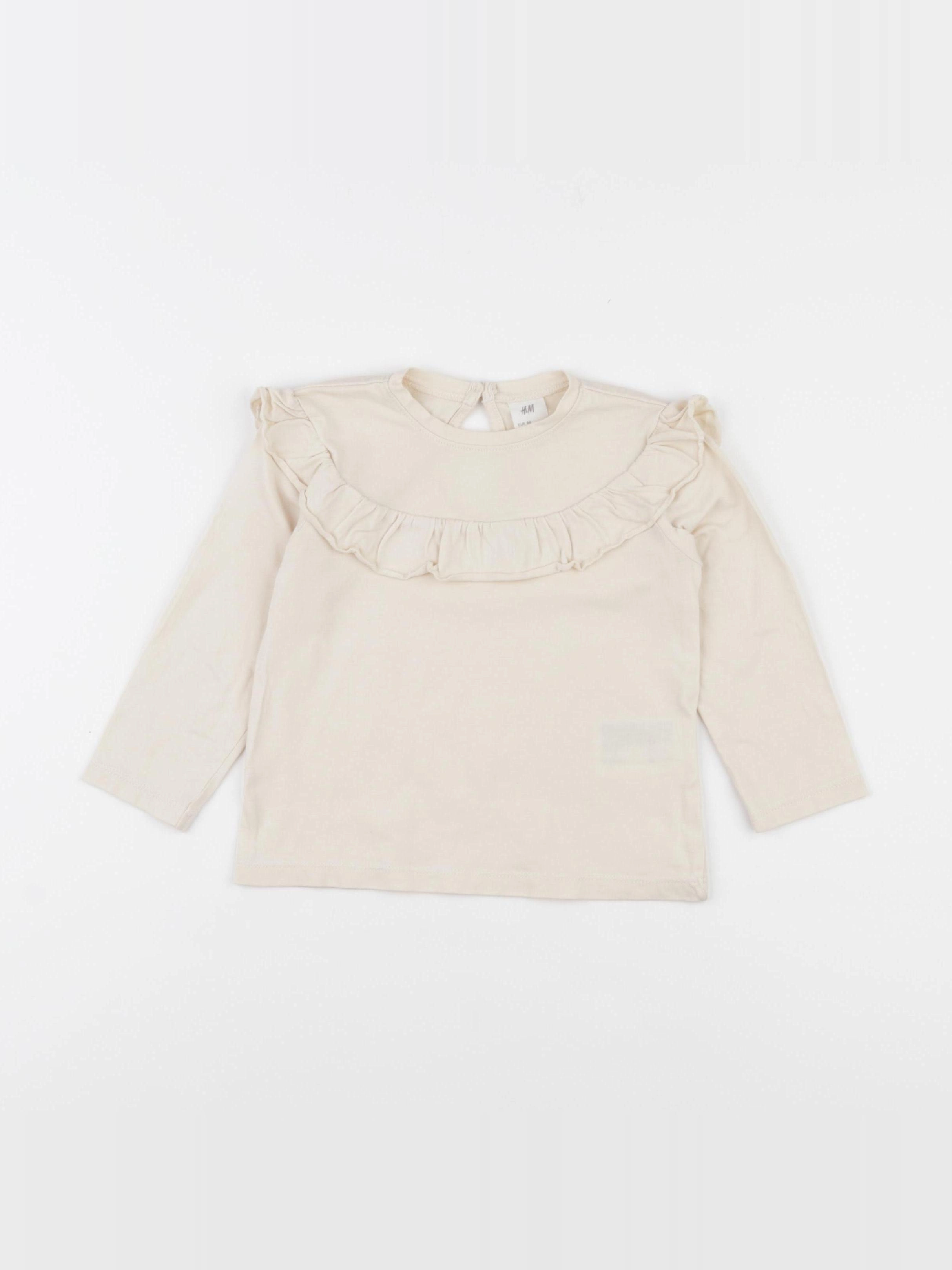 H&M - tee-shirt beige - 18 mois