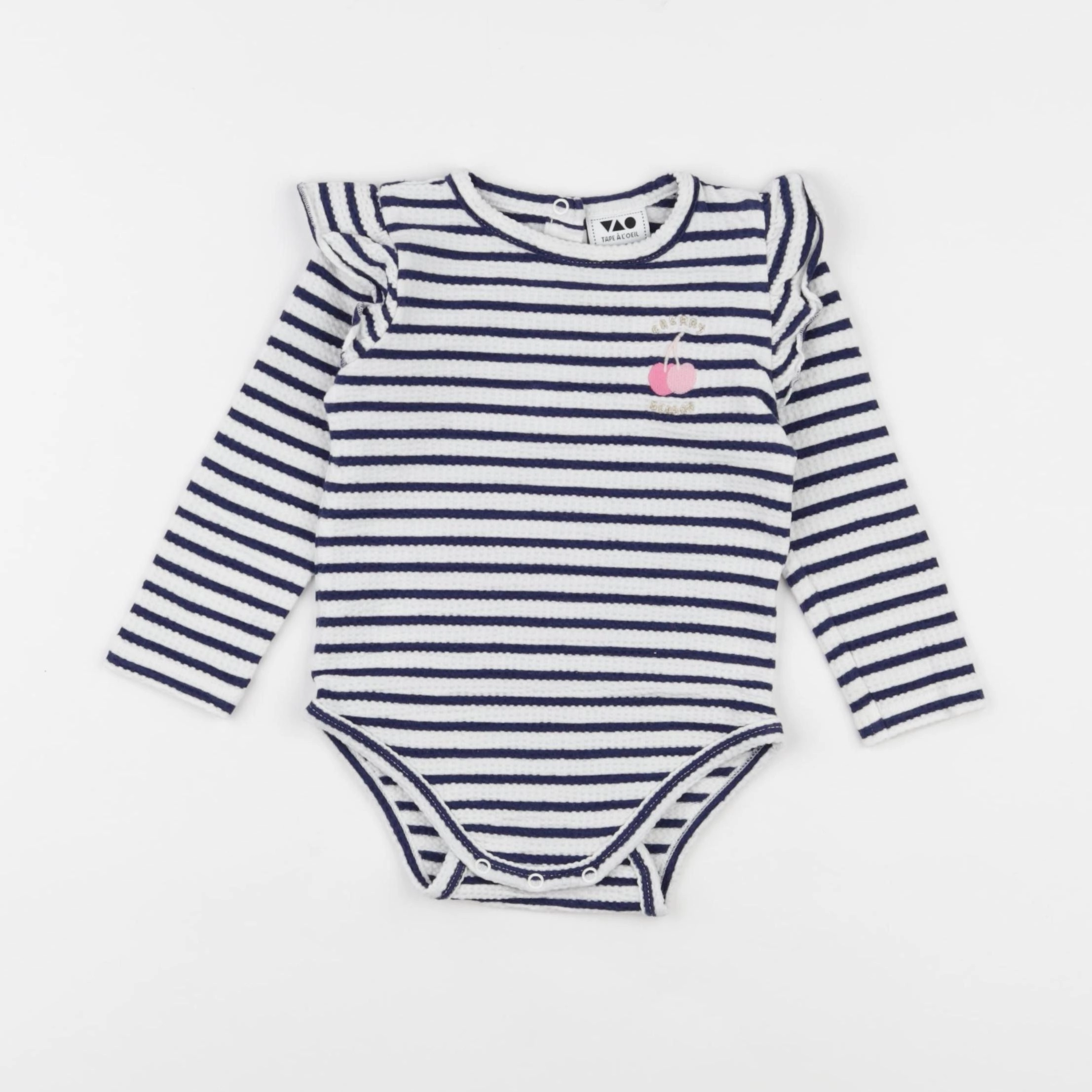 Tape à l'oeil - body tee-shirt bleu, blanc - 18 mois