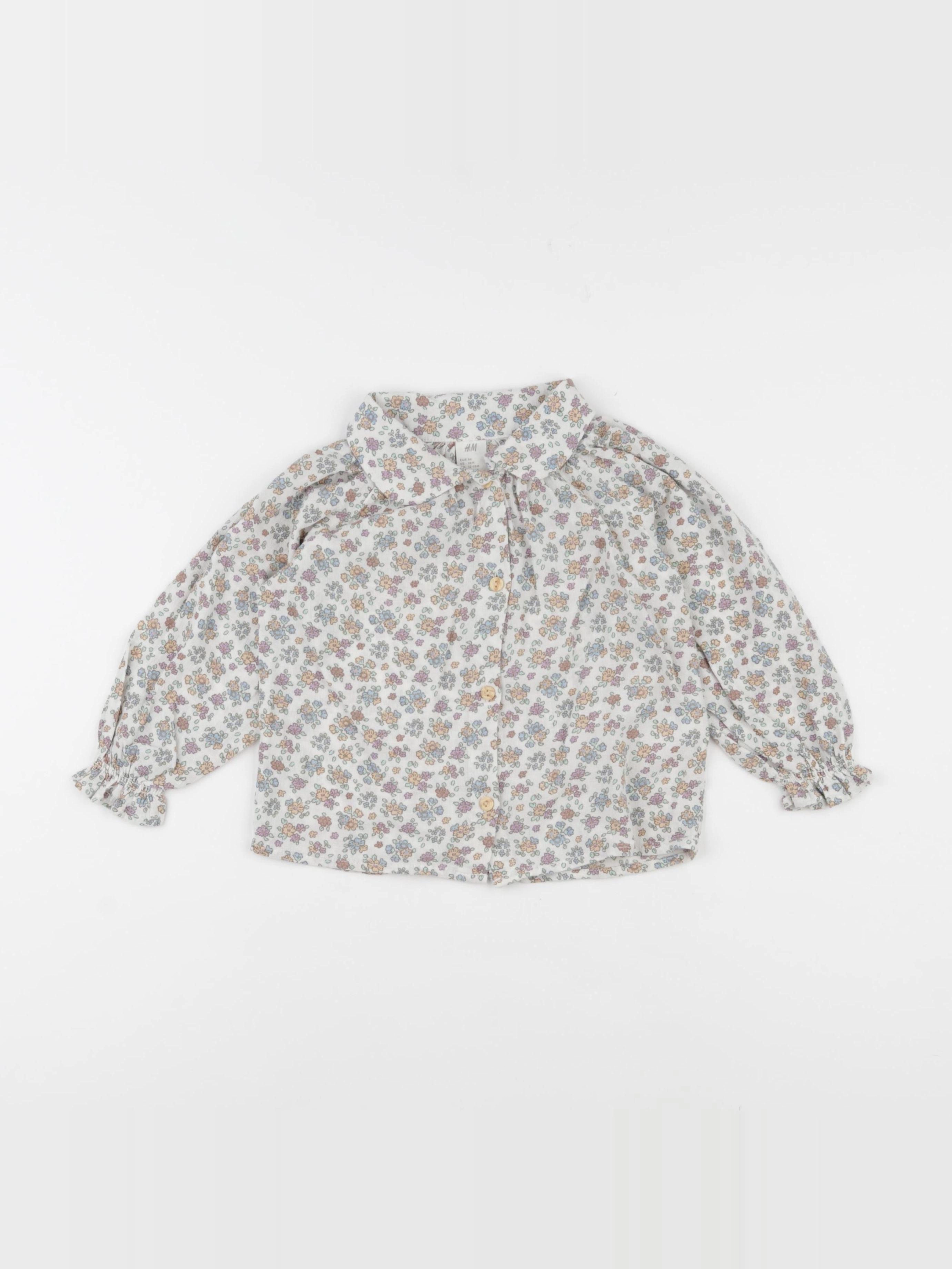 H&M - blouse rose - 18 mois