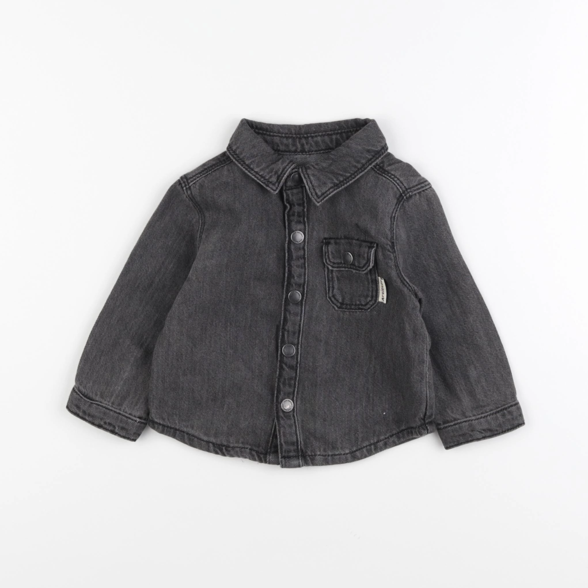 Vertbaudet - chemise noir - 9 mois