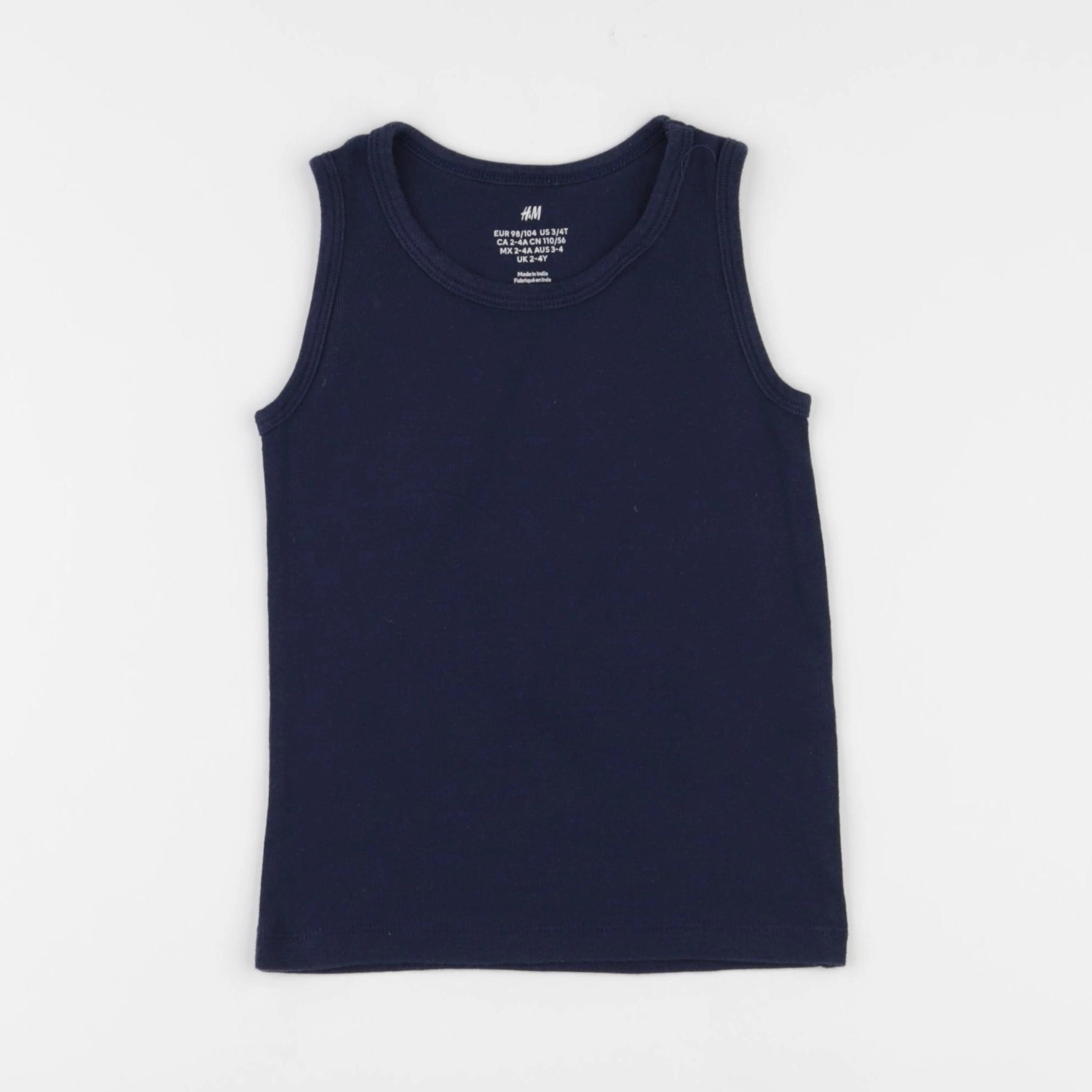 H&M - débardeur bleu - 3/4 ans