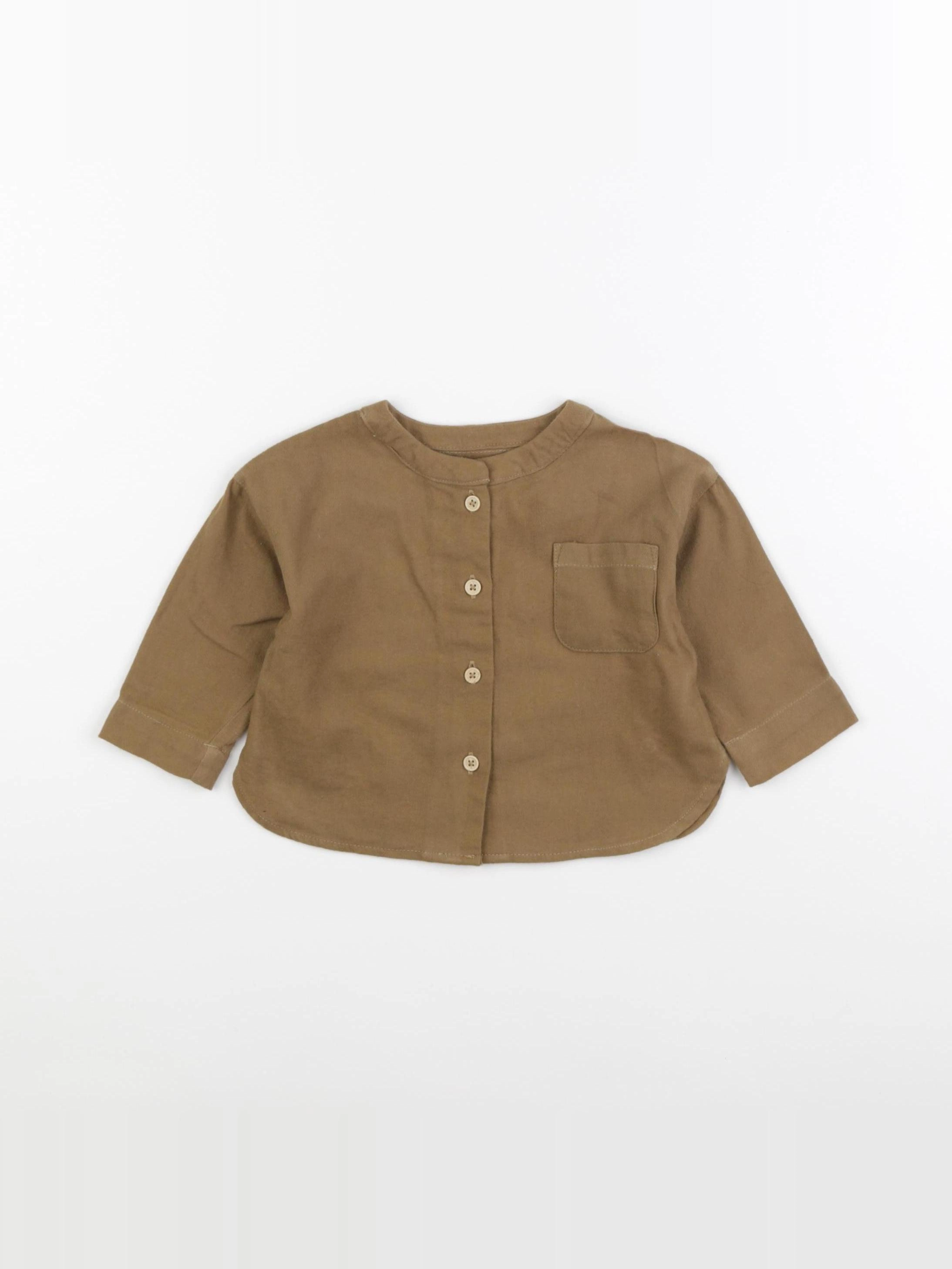 Vertbaudet - chemise marron - 6 mois