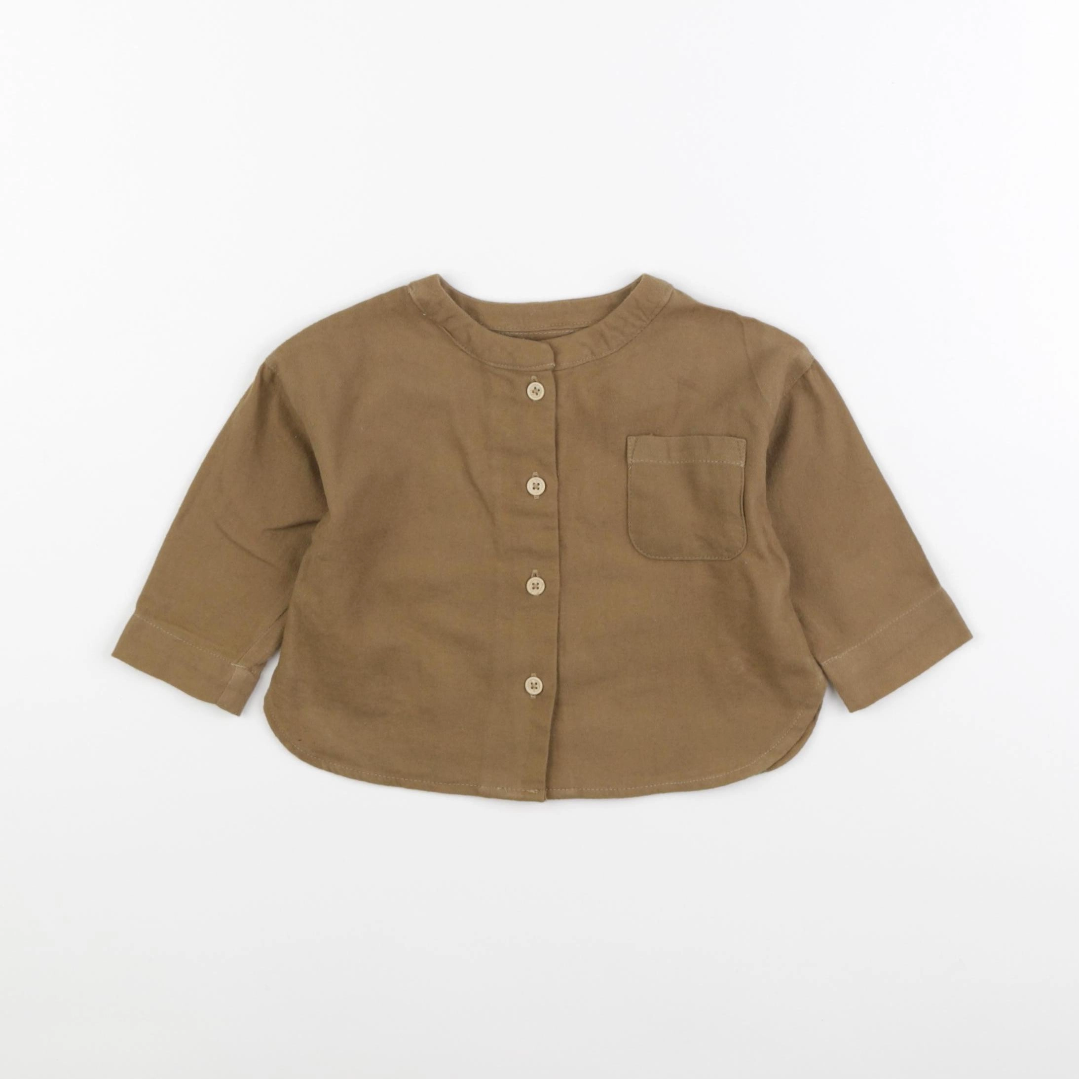 Vertbaudet - chemise marron - 6 mois