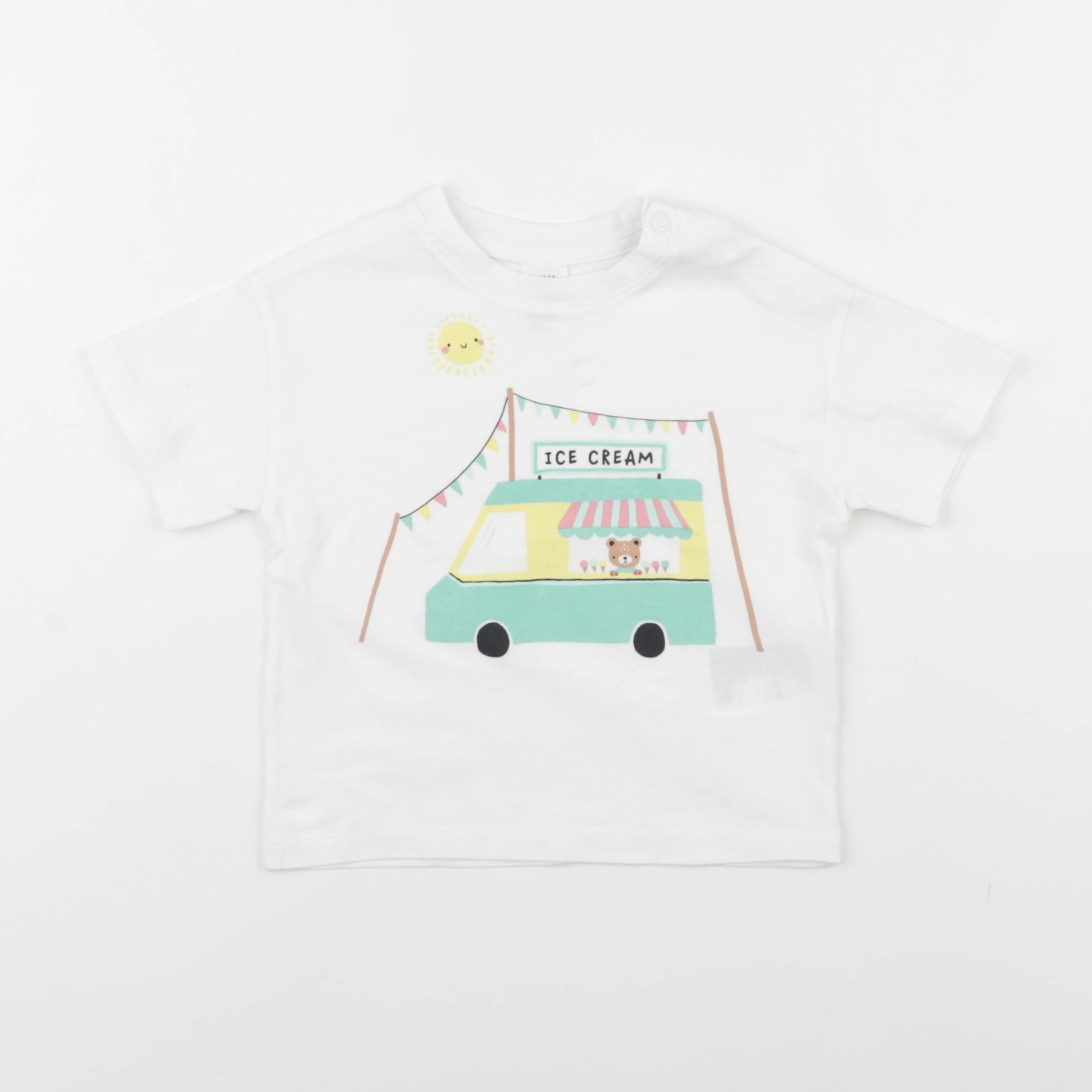 H&M - tee-shirt blanc - 6/9 mois